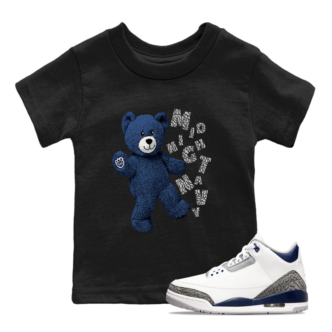 Hello Bear snkmatch Tees Kids - Air Jordan 3 Midnight Navy 2023