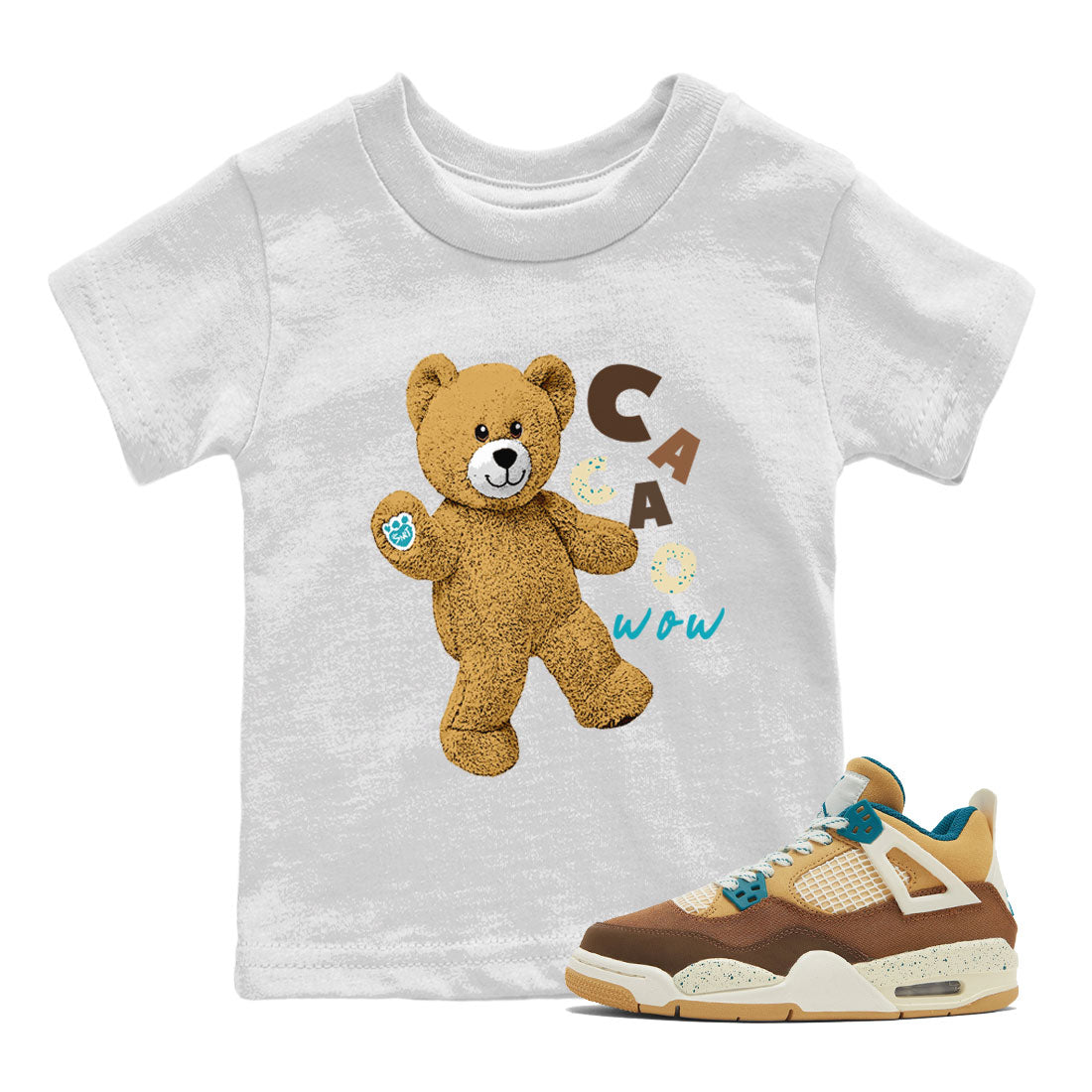 Hello Bear snkmatch Tee Kids - Air Jordan 4 Cacao Wow