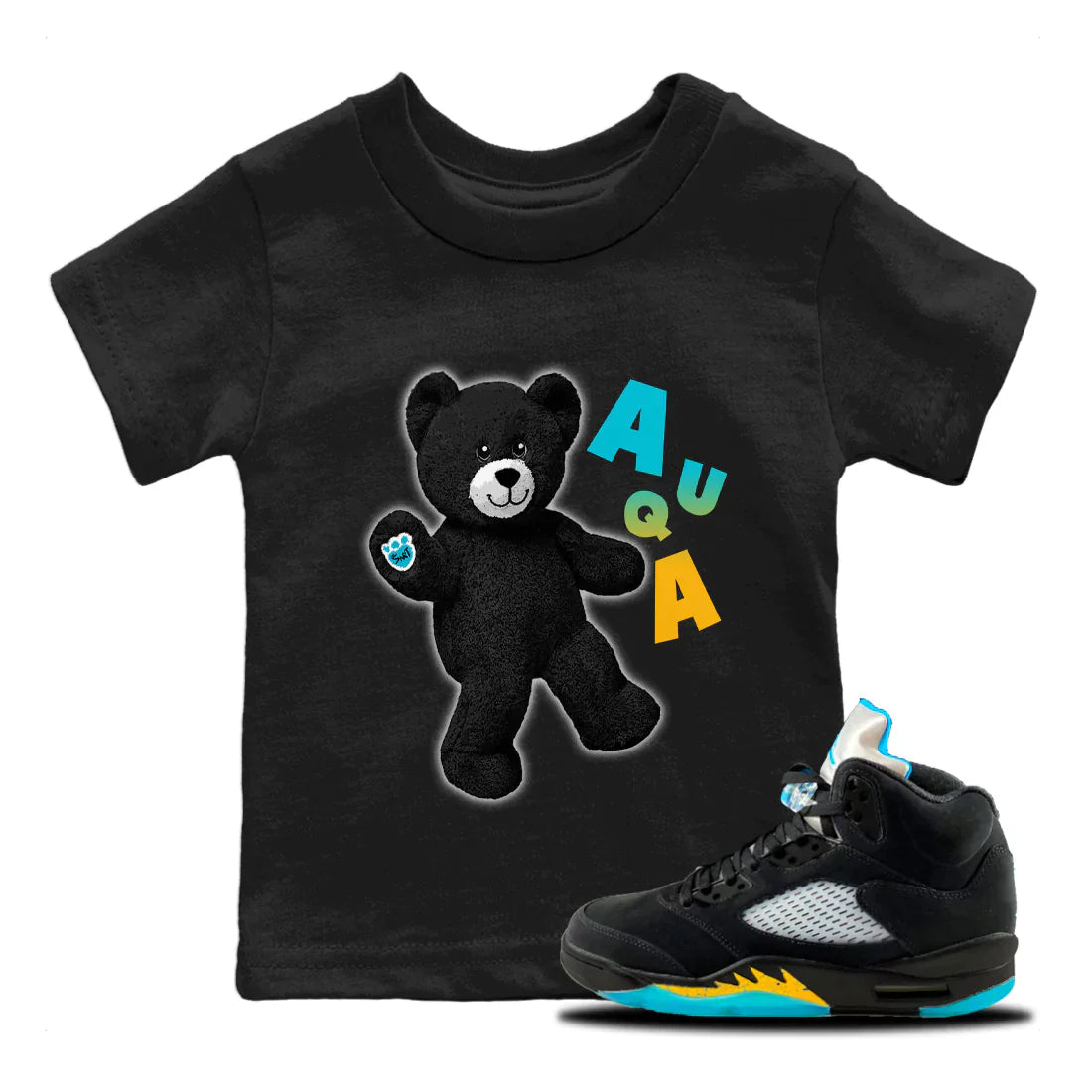 Hello Bear Kids Tops - Air Jordan 5 Aqua