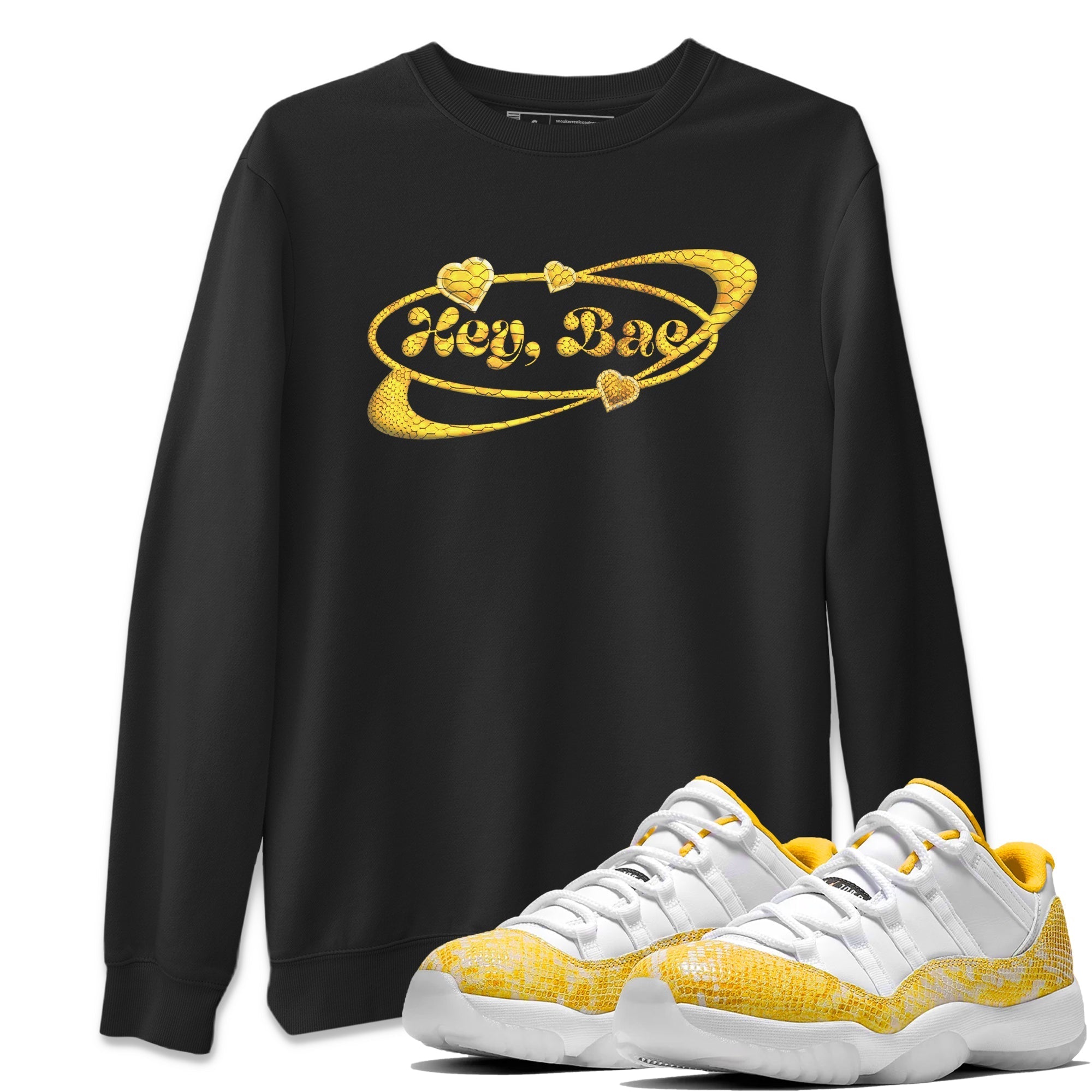 Hey Bae Unisex Tops - Air Jordan 11 Yellow Python