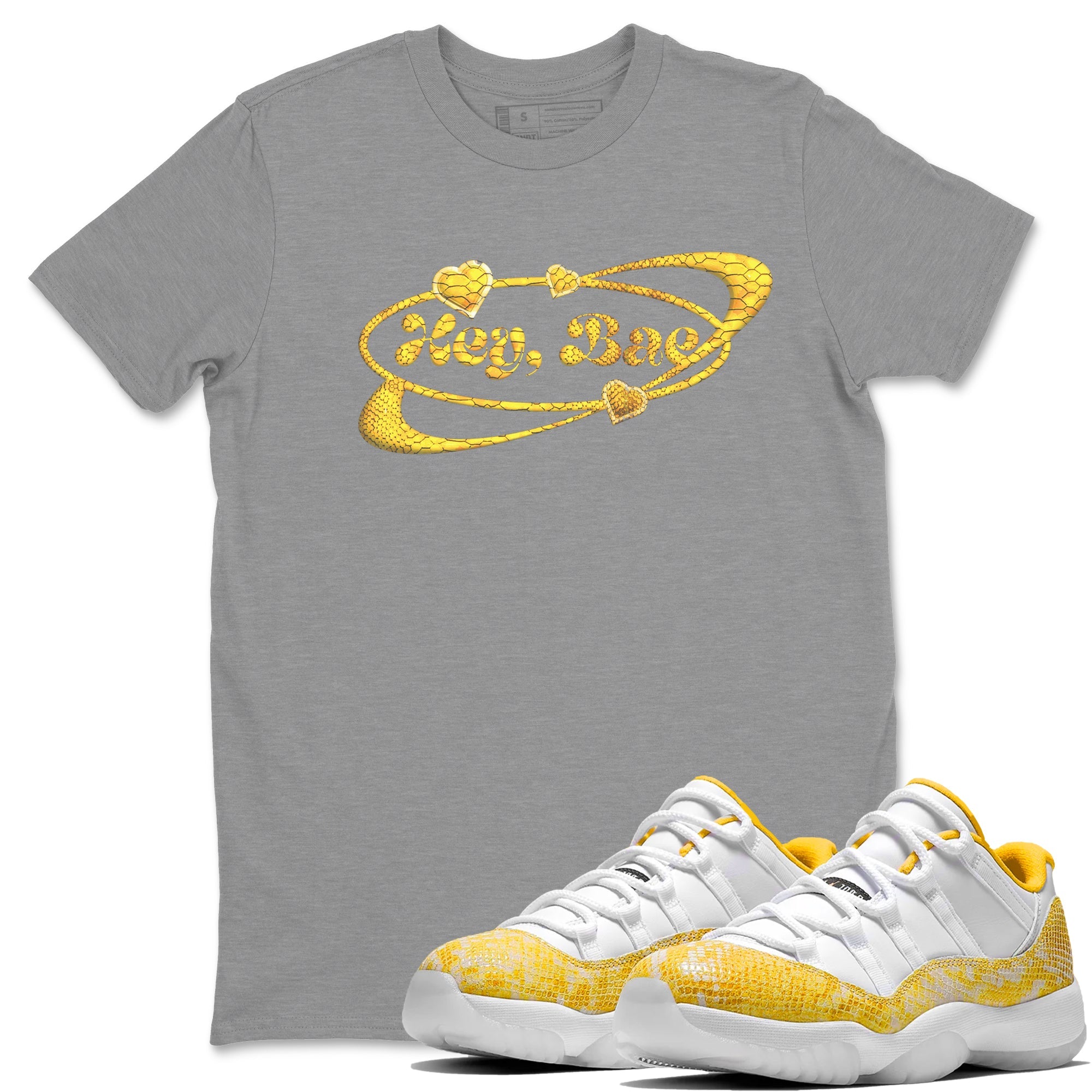 Hey Bae Unisex Tops - Air Jordan 11 Yellow Python