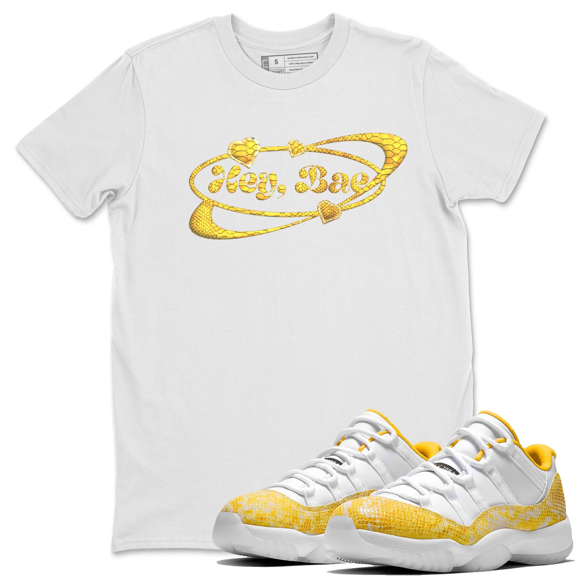 Hey Bae Unisex Tops - Air Jordan 11 Yellow Python