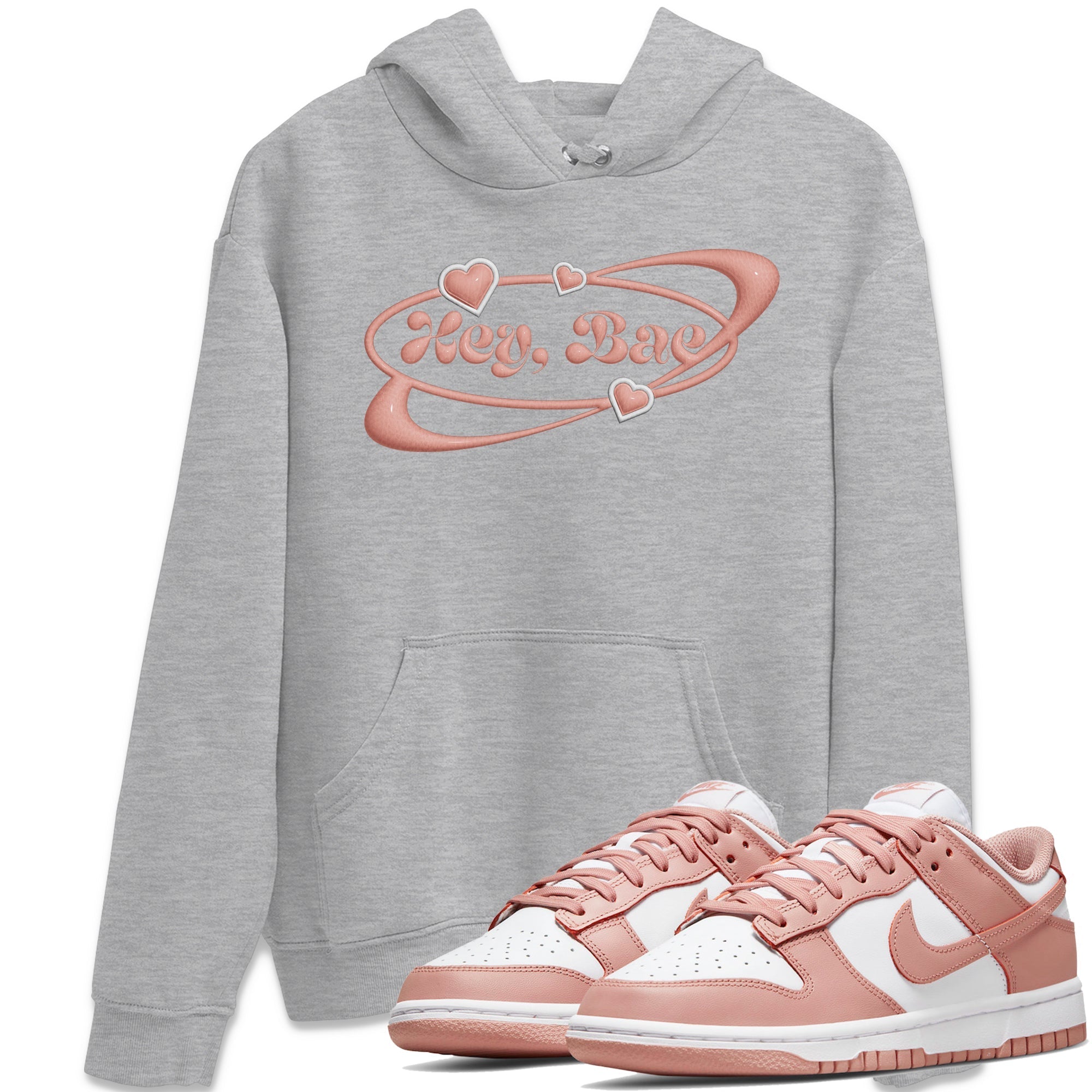 Hey Bae snkmatch Tee - Dunk Rose Whisper