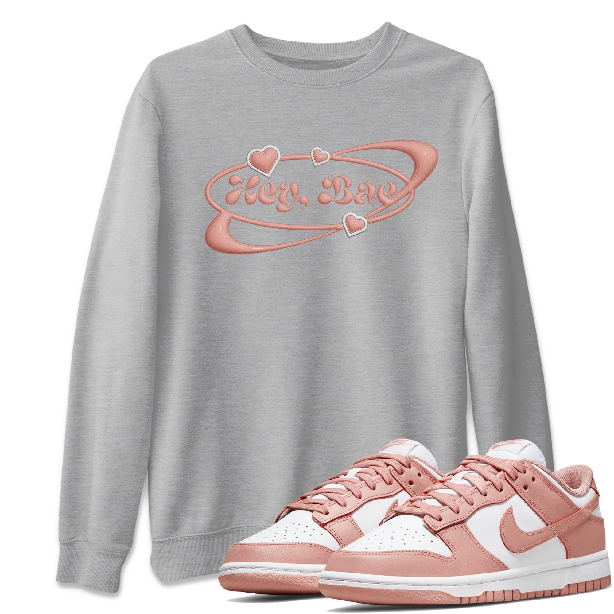 Hey Bae snkmatch Tee - Dunk Rose Whisper