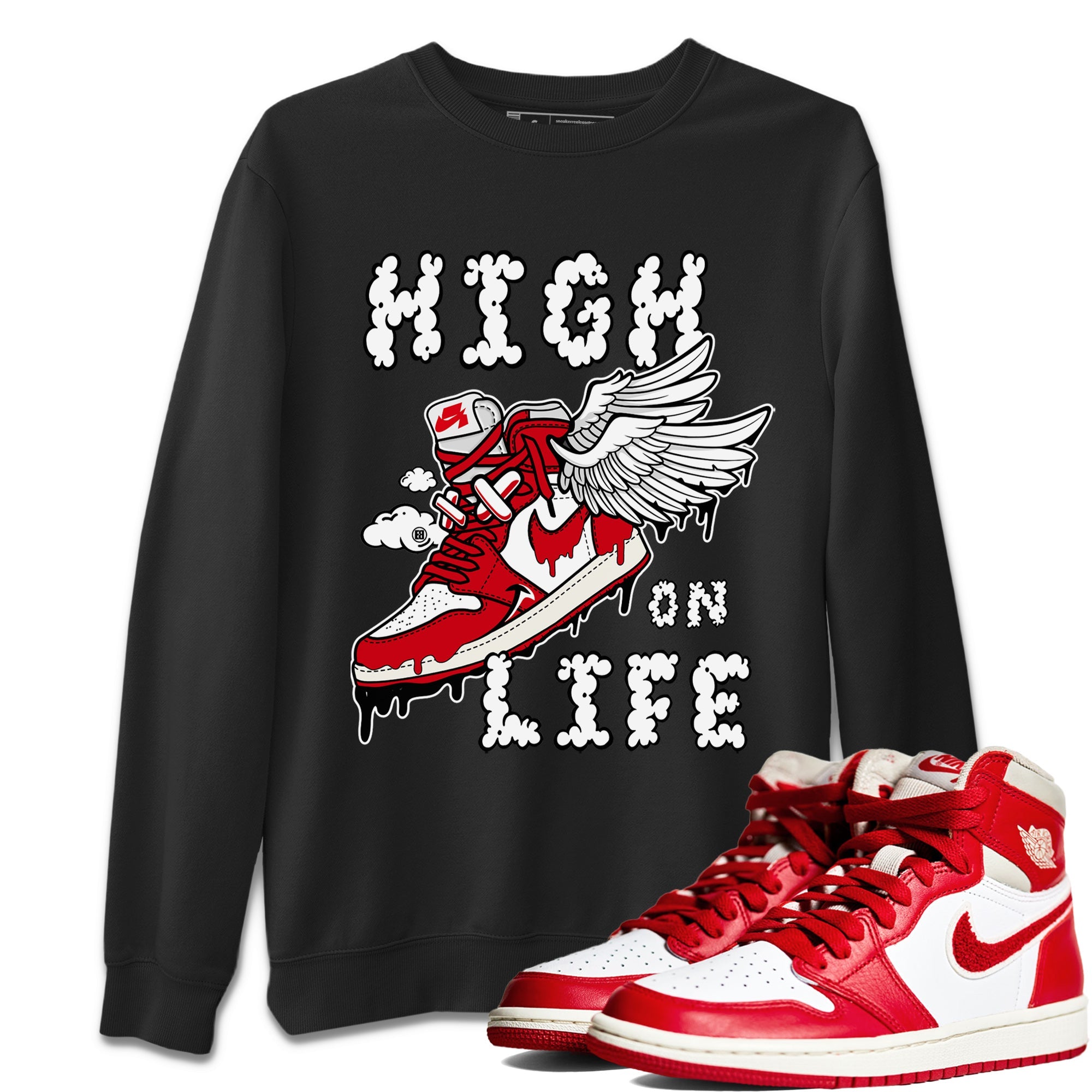 High On Life Unisex Tops - Air Jordan 1 Newstalgia