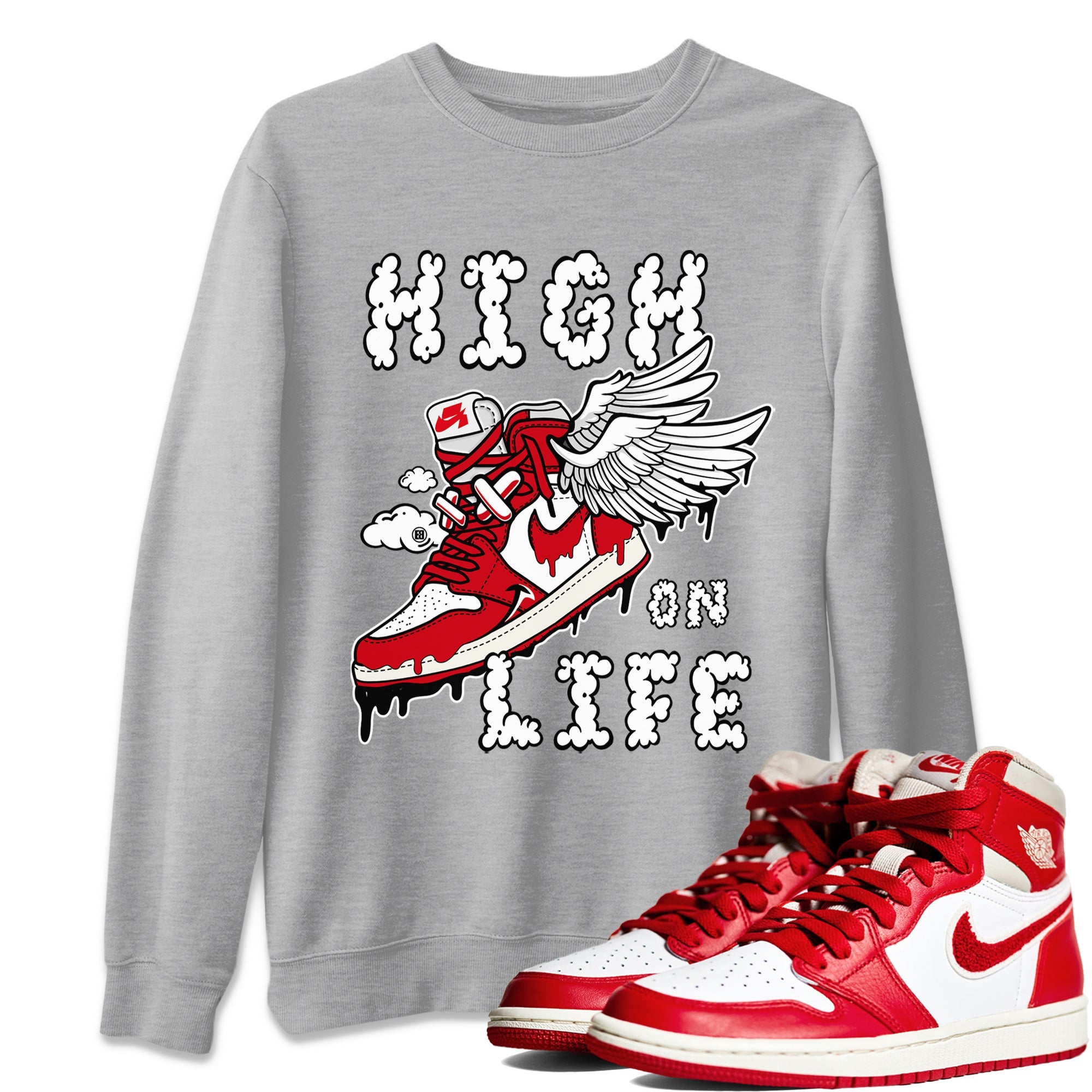 High On Life Unisex Tops - Air Jordan 1 Newstalgia
