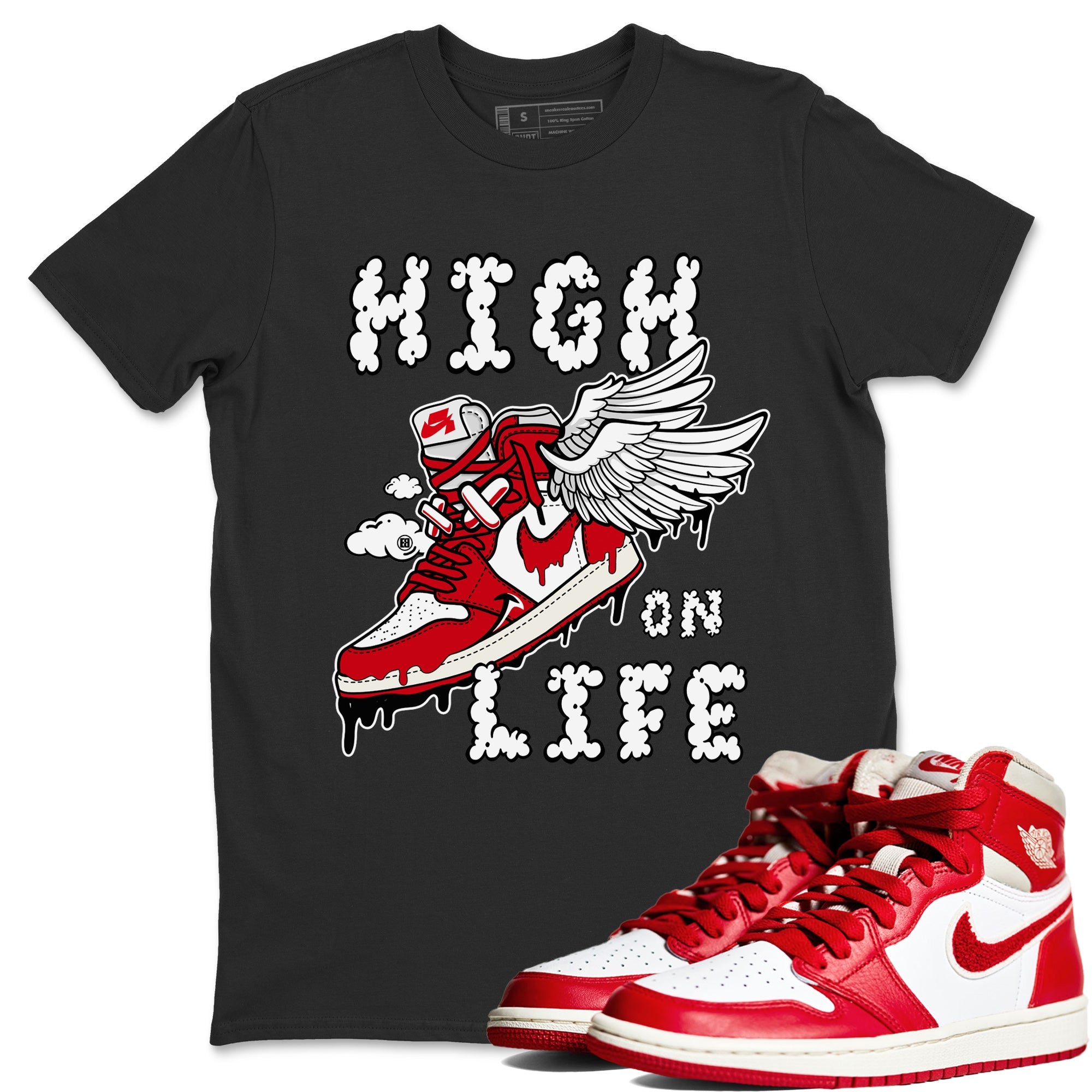 High On Life Unisex Tops - Air Jordan 1 Newstalgia