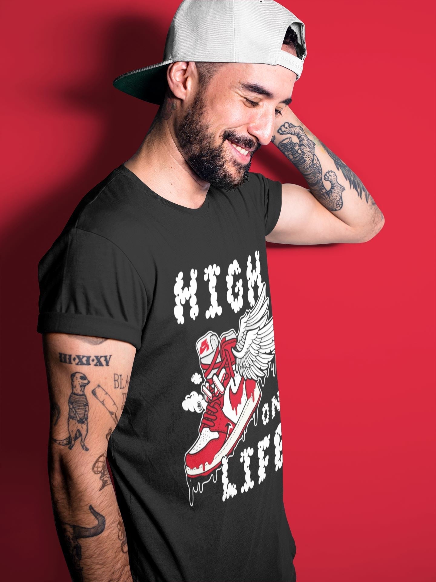 High On Life Unisex Tops - Air Jordan 1 Newstalgia