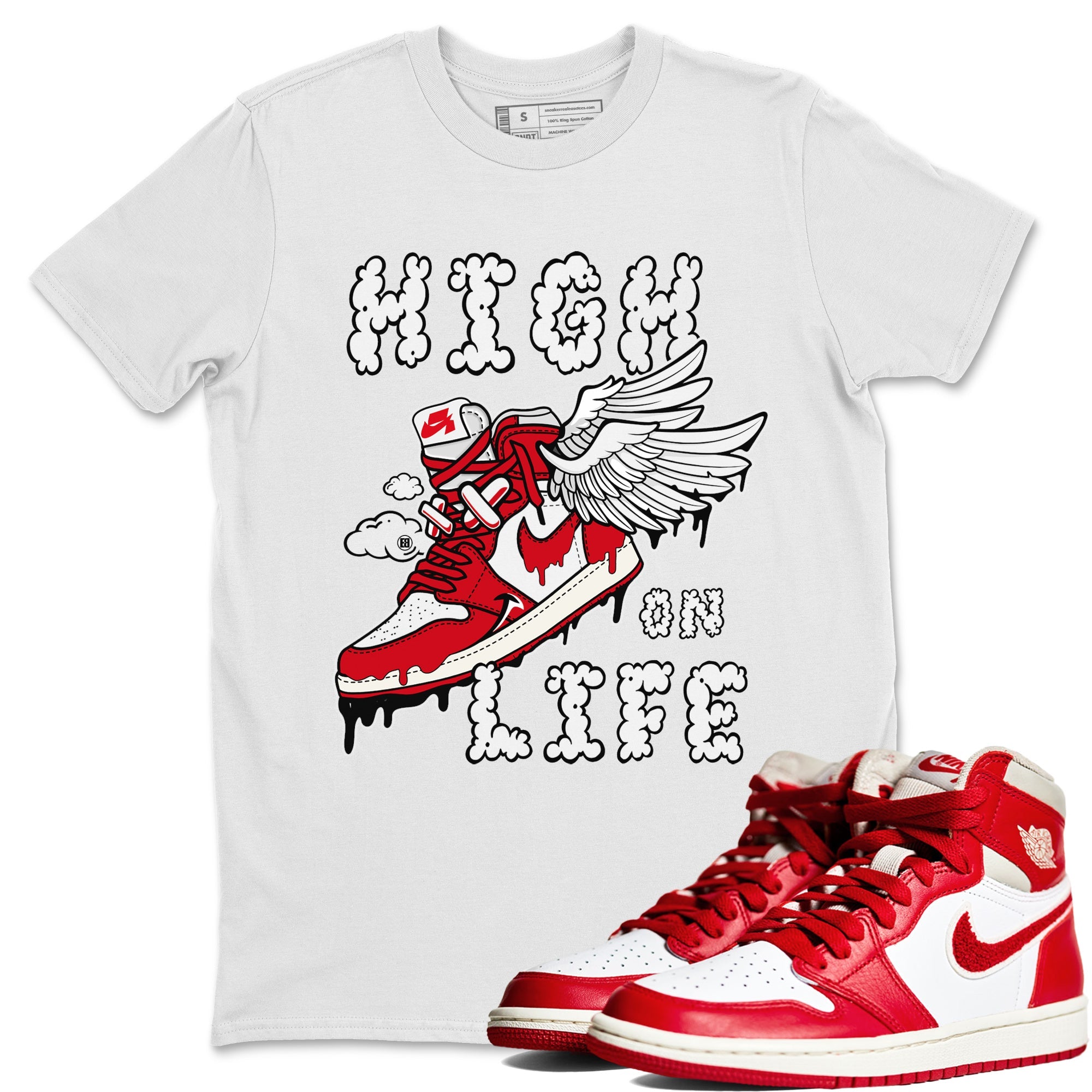 High On Life Unisex Tops - Air Jordan 1 Newstalgia