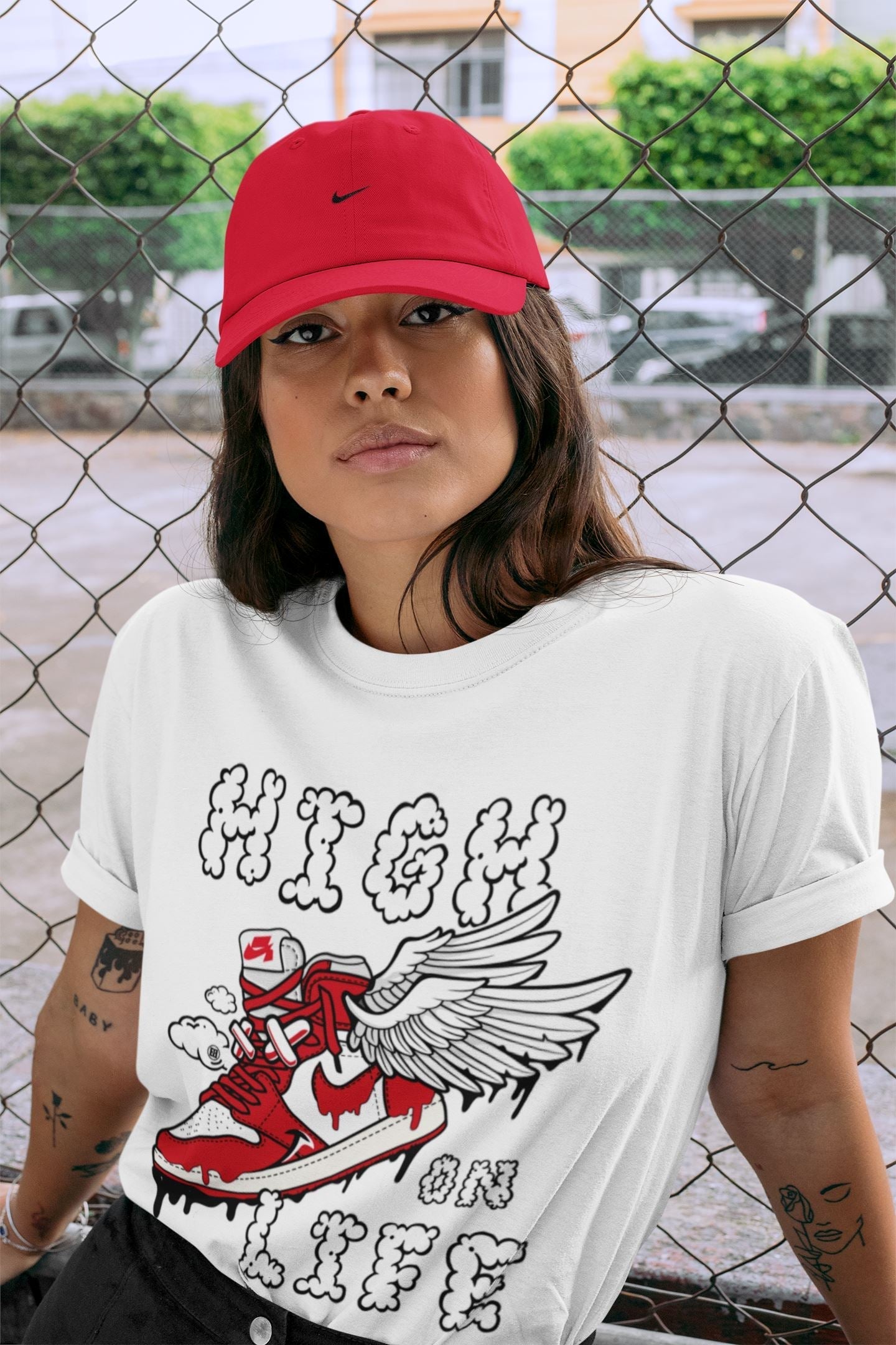 High On Life Unisex Tops - Air Jordan 1 Newstalgia