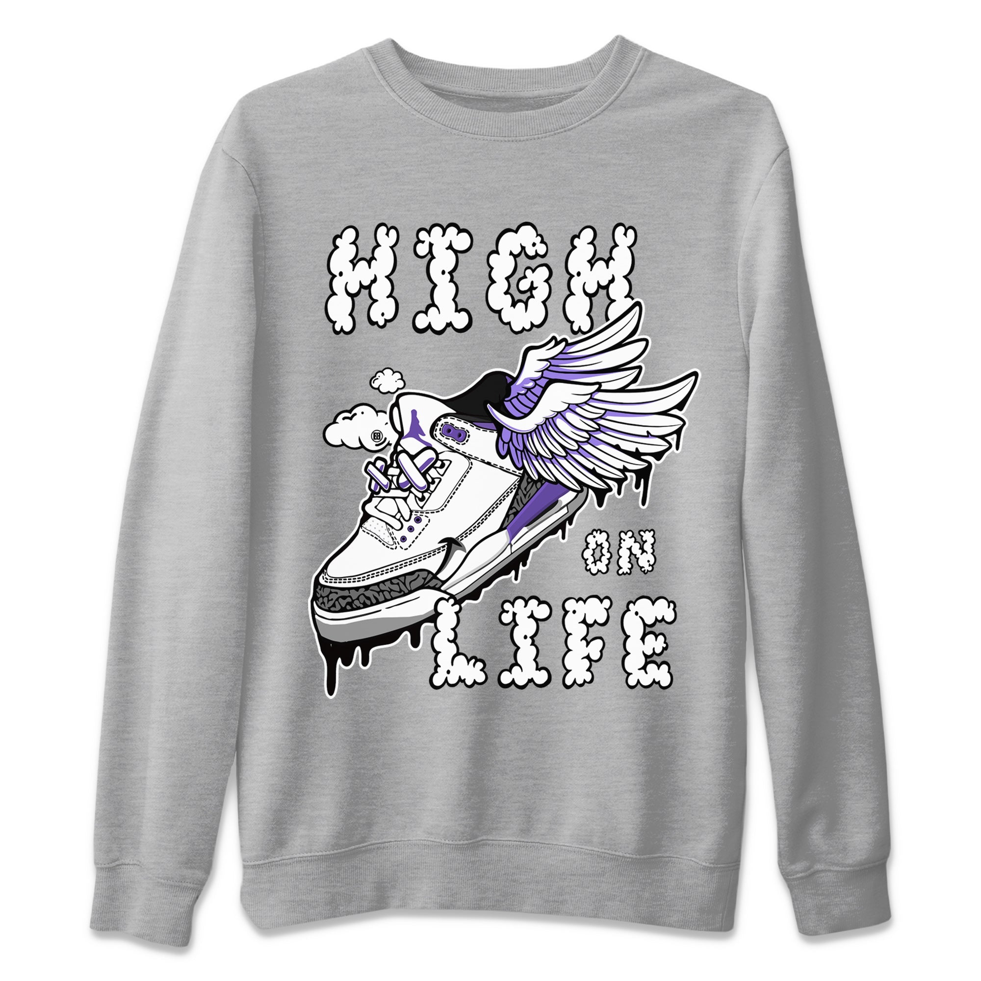 High On Life Unisex Tops - Air Jordan 3 Dark Iris