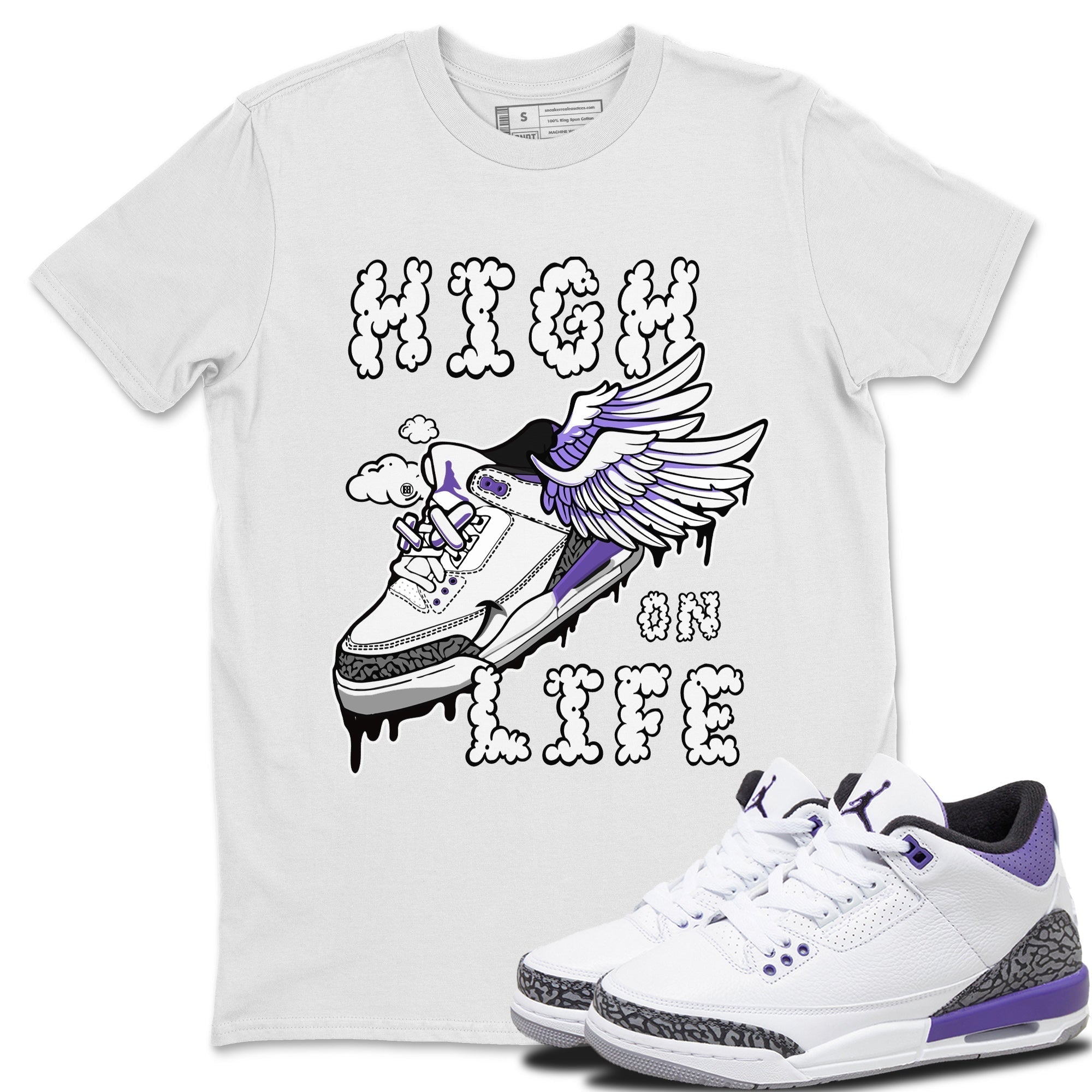 High On Life Unisex Tops - Air Jordan 3 Dark Iris