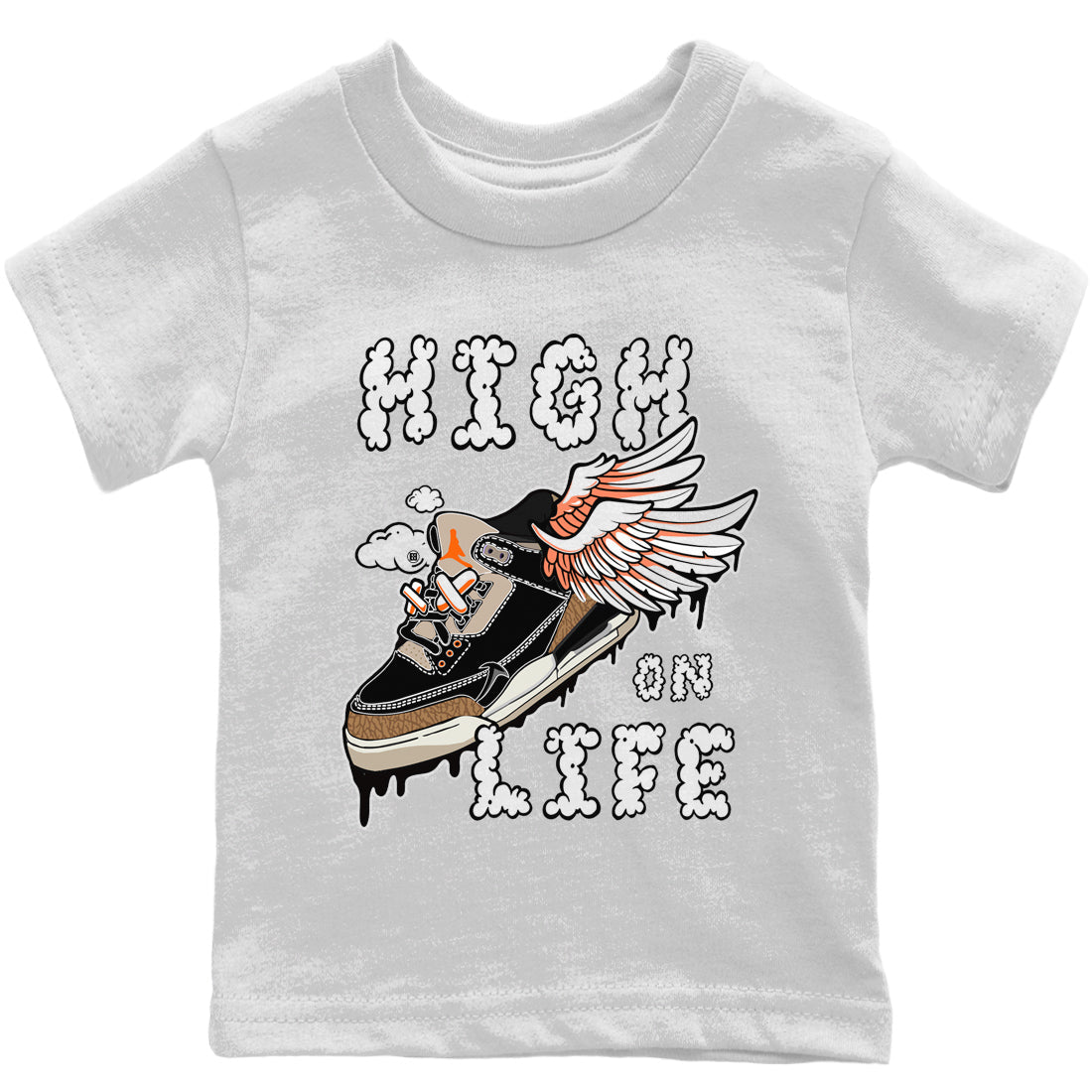 High On Life Kids Tops - Air Jordan 3 Desert Elephant