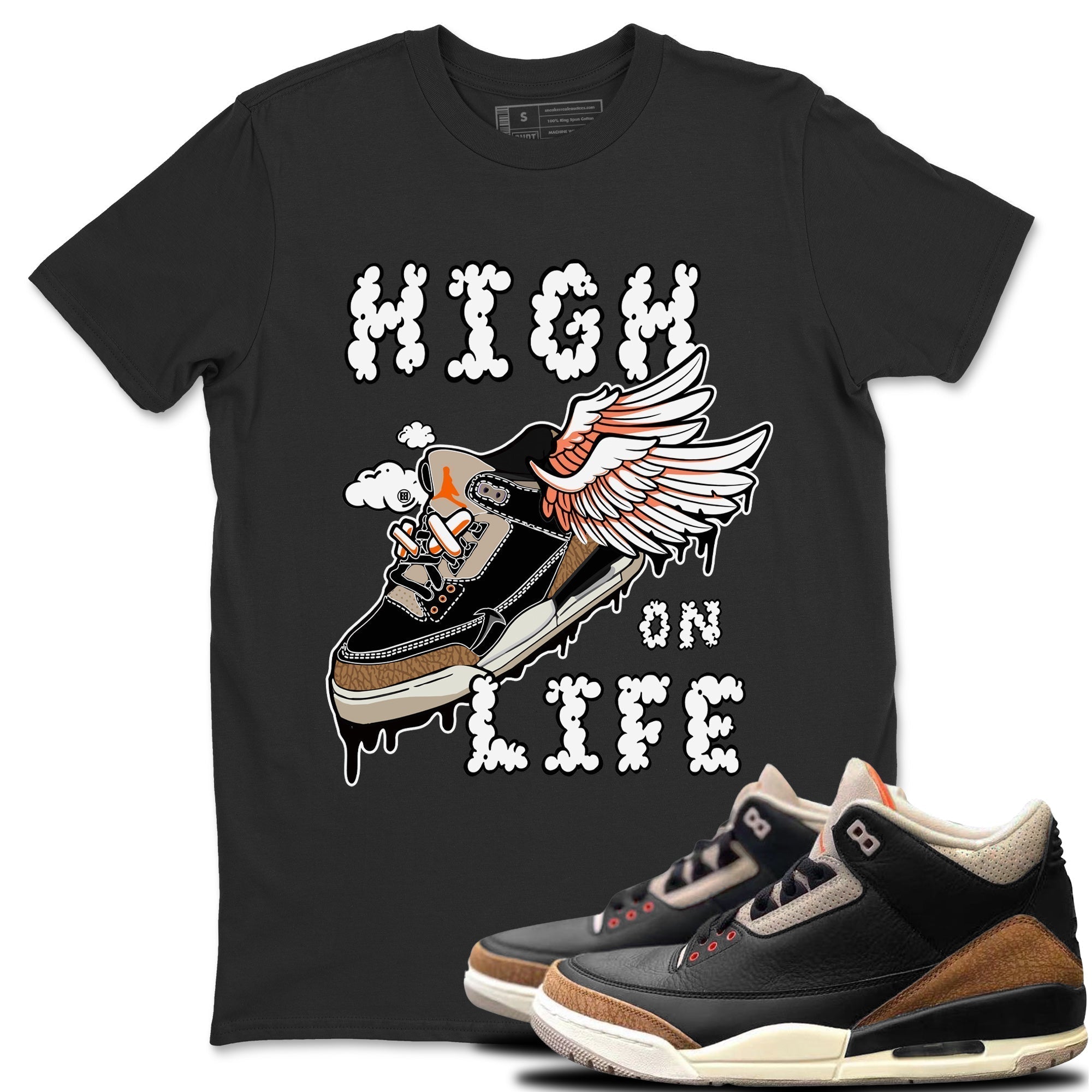 High On Life Unisex Tops - Air Jordan 3 Desert Elephant