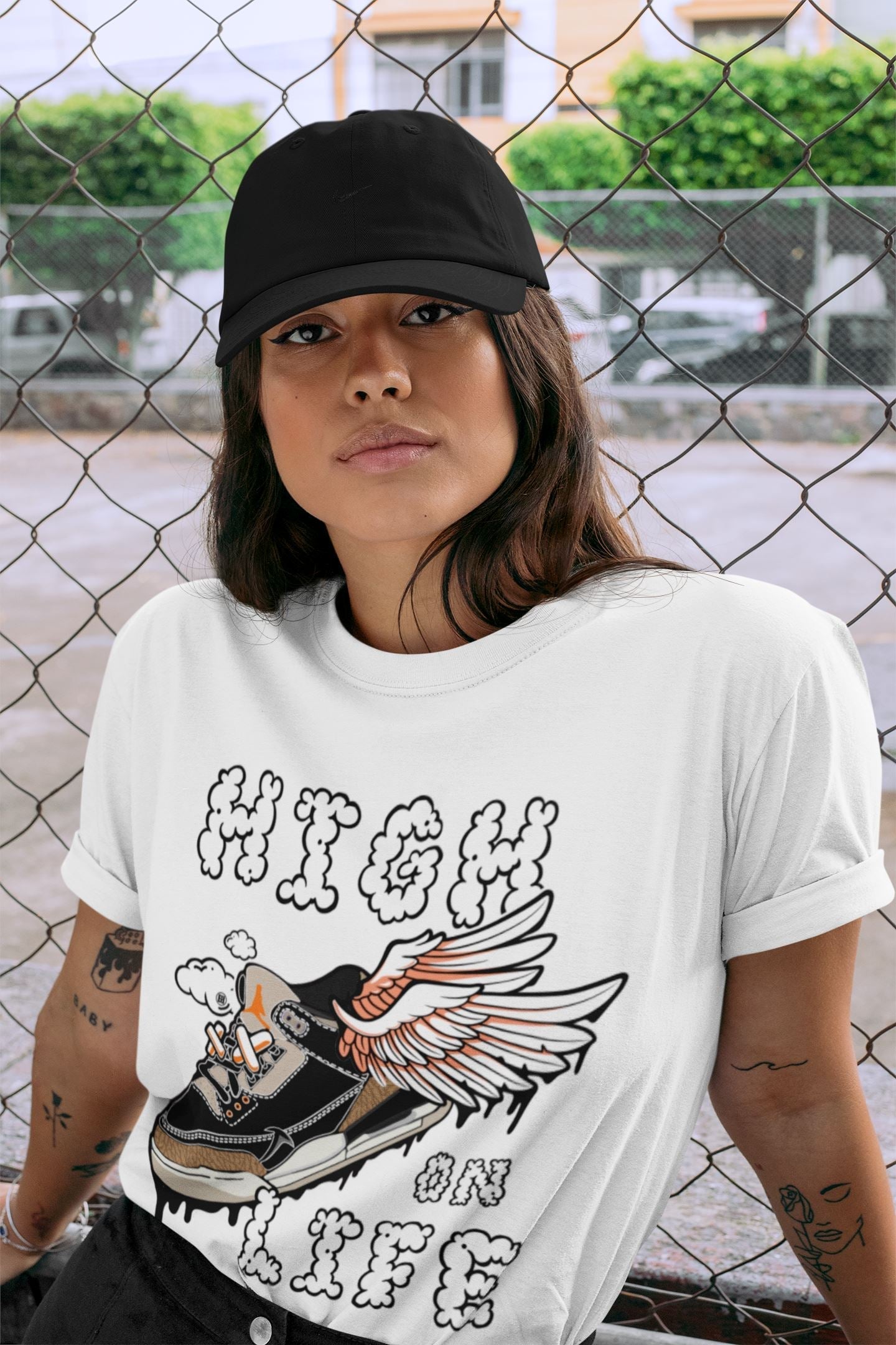 High On Life Unisex Tops - Air Jordan 3 Desert Elephant