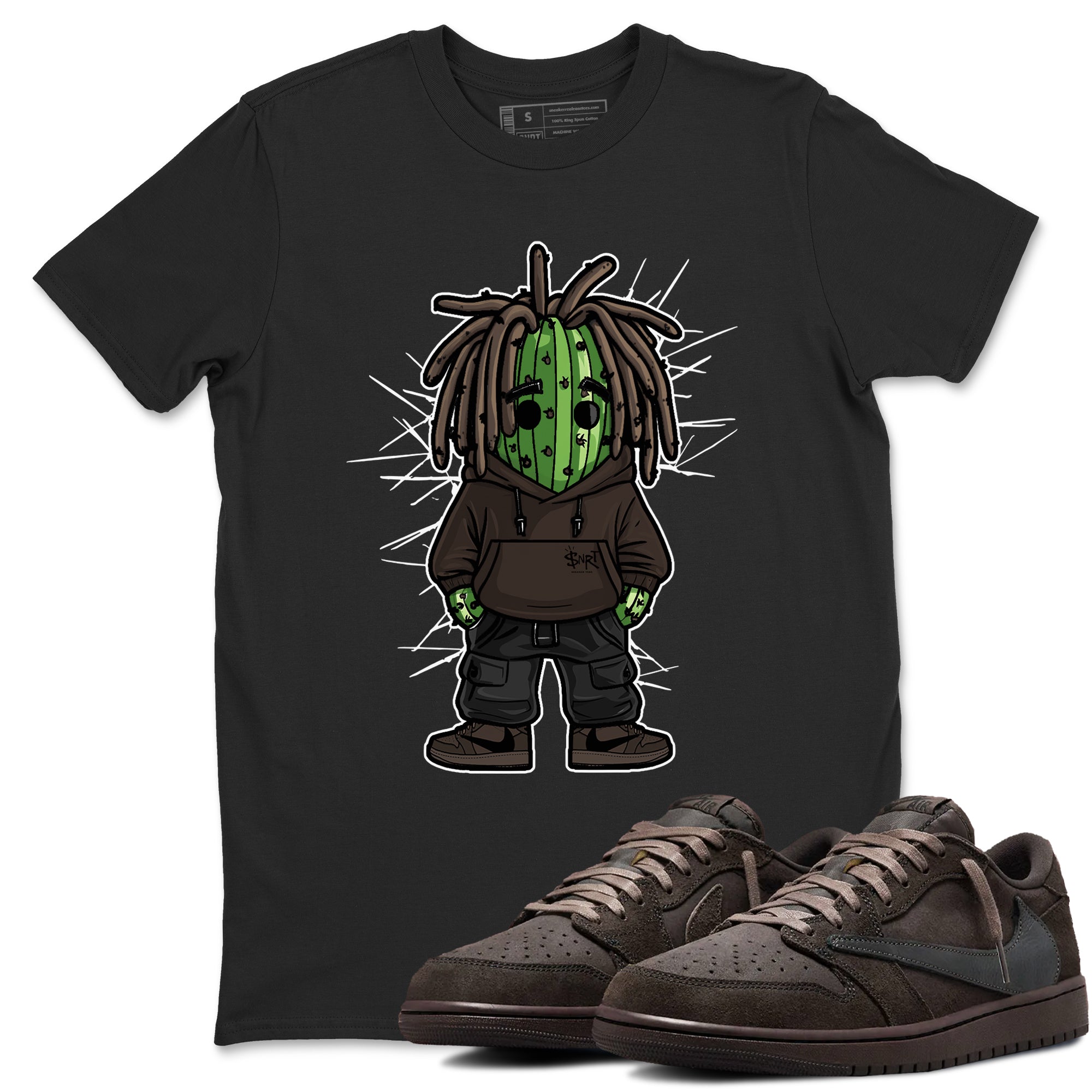 Hip Hop Cactus snkmatch Tees - Air Jordan 1 Travis Scott Velvet Brown