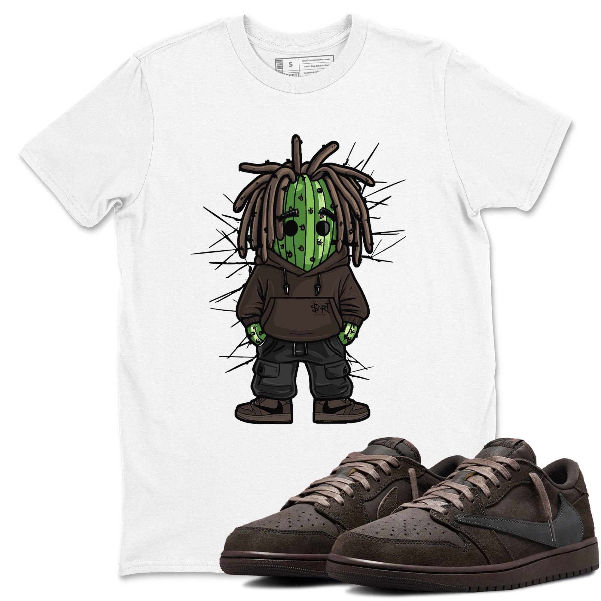 Hip Hop Cactus snkmatch Tees - Air Jordan 1 Travis Scott Velvet Brown