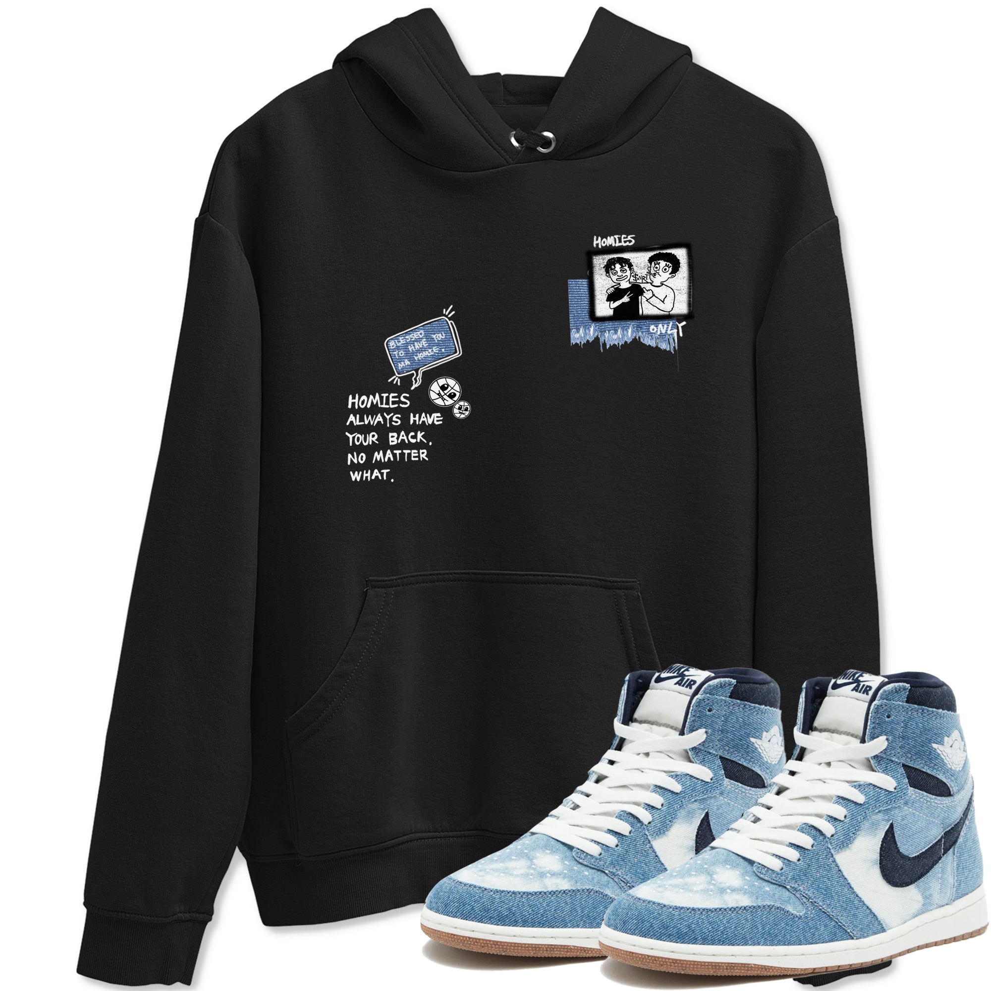 Homies Only snkmatch Tees - Air Jordan 1 Denim 2024