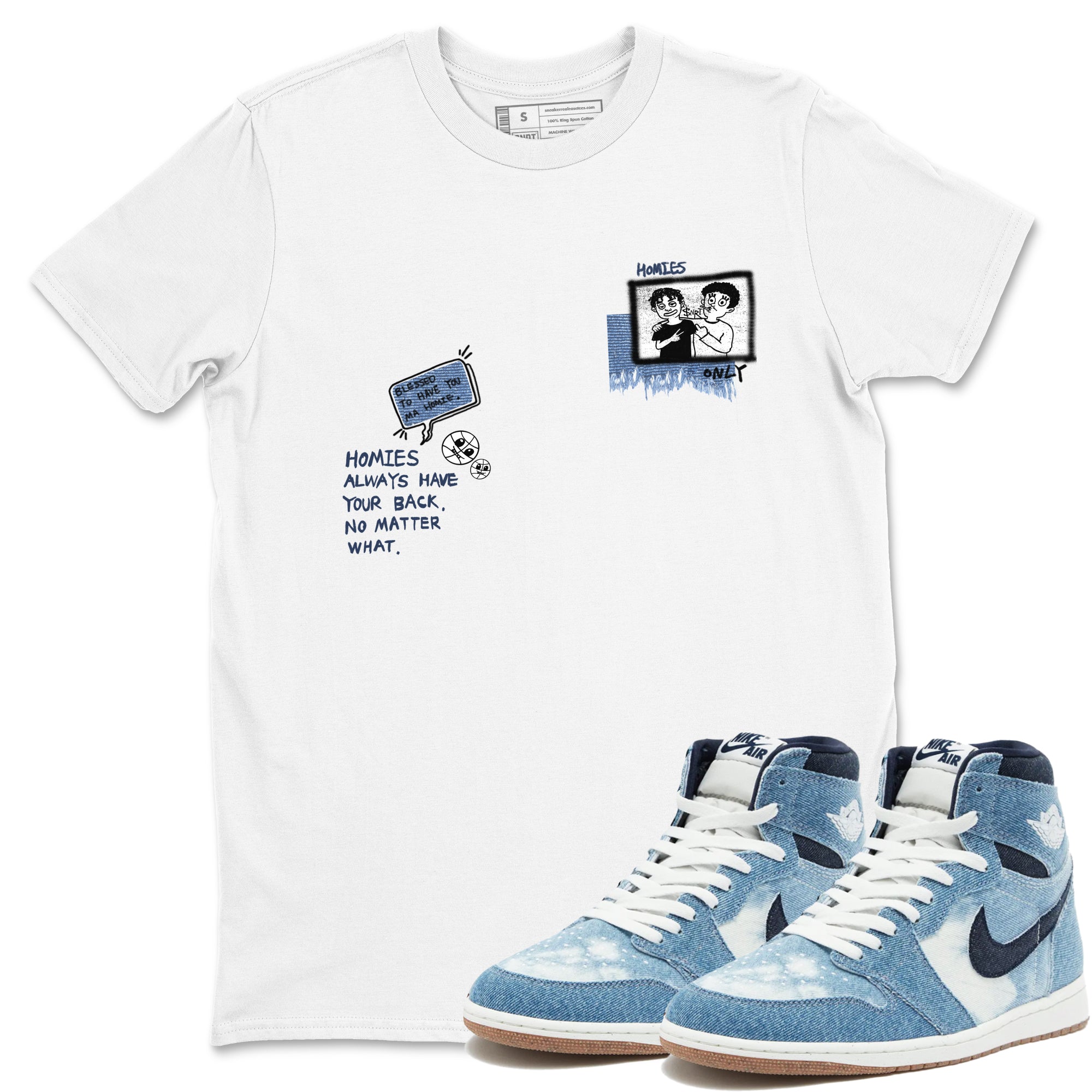 Homies Only snkmatch Tees - Air Jordan 1 Denim 2024