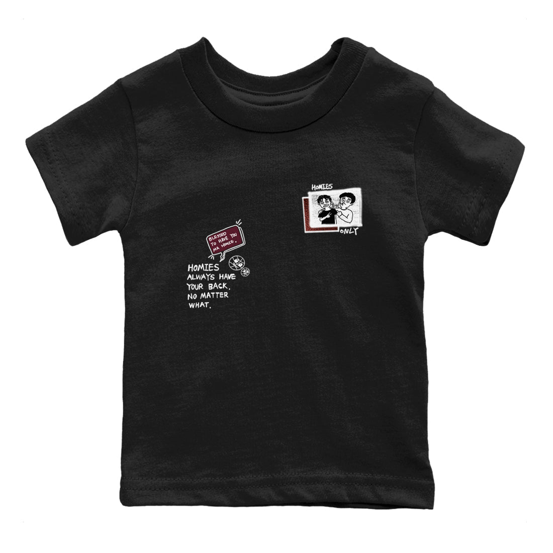 Homies Only snkmatch Tees Kids - Air Jordan 1 Metallic Burgundy