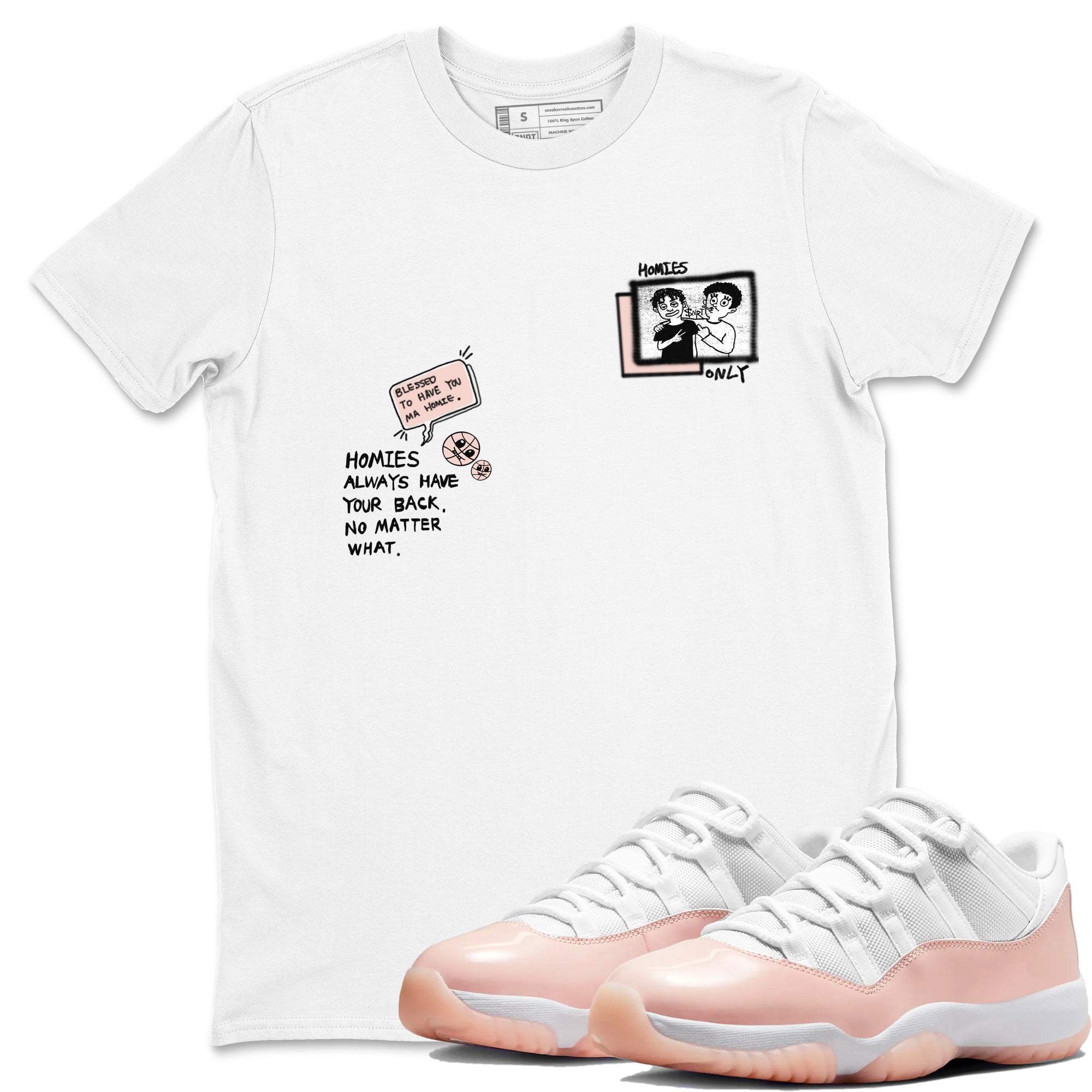 Homies Only snkmatch Tees - Air Jordan 11 Legend Pink