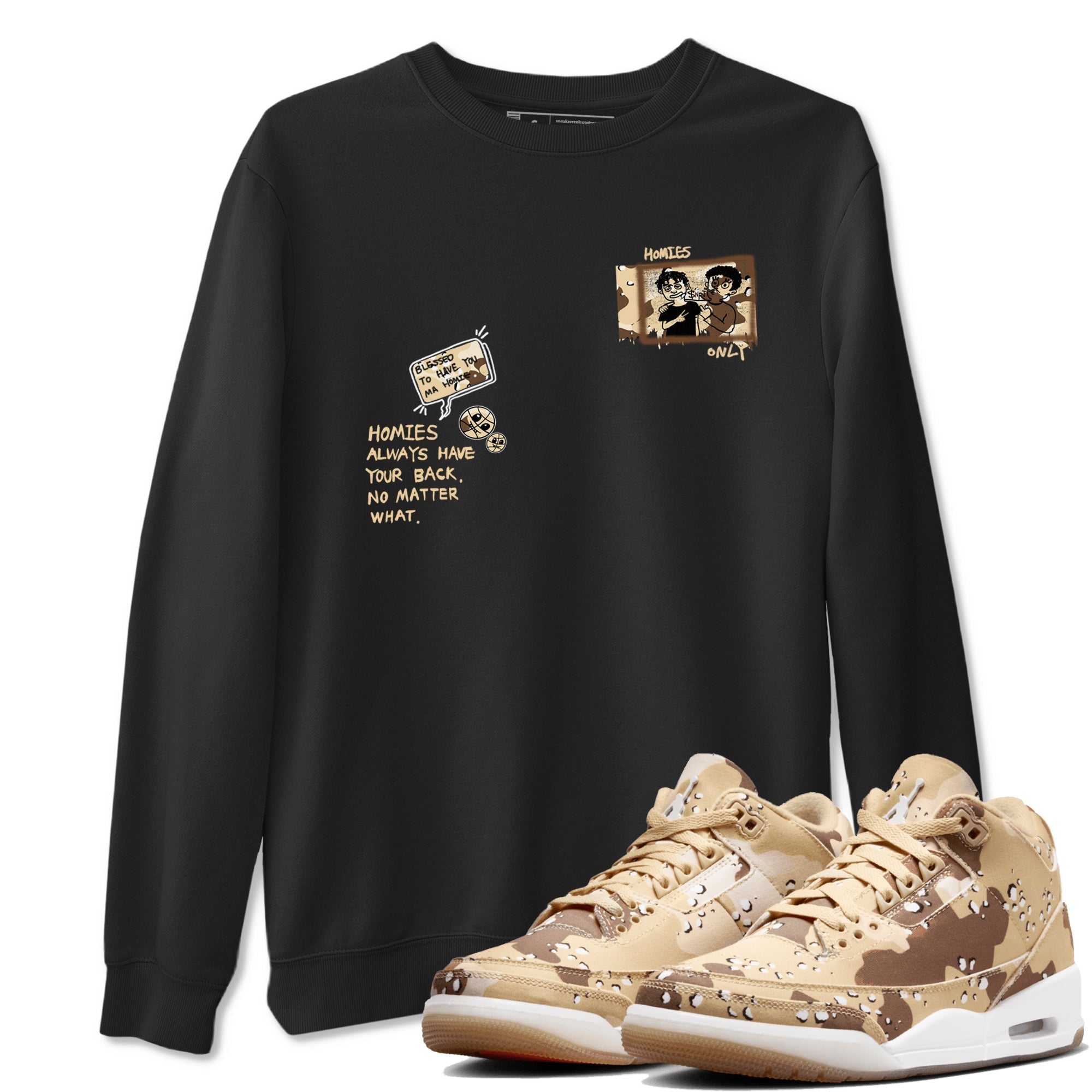 Homies Only snkmatch Tees - Air Jordan 3 Desert Camo