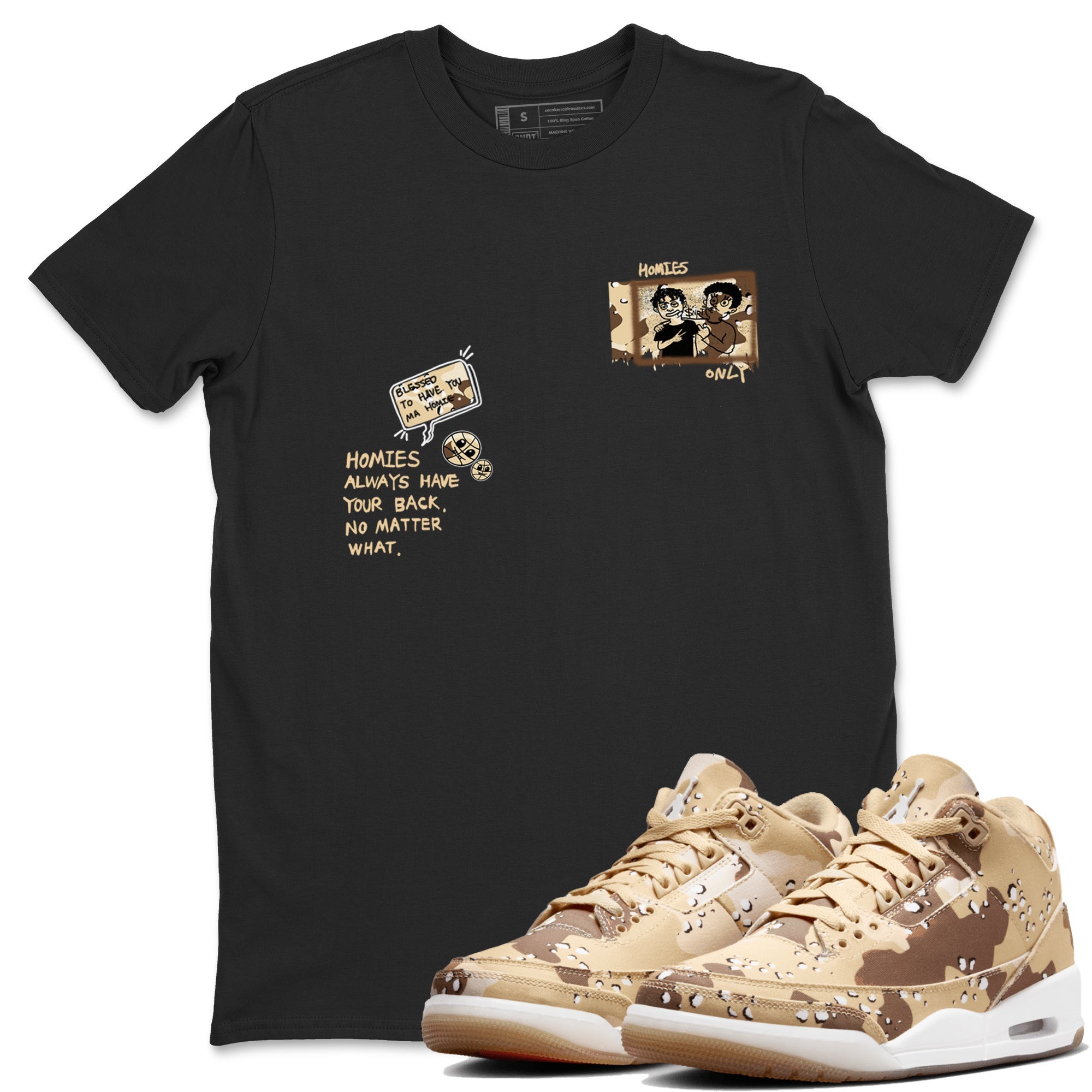 Homies Only snkmatch Tees - Air Jordan 3 Desert Camo
