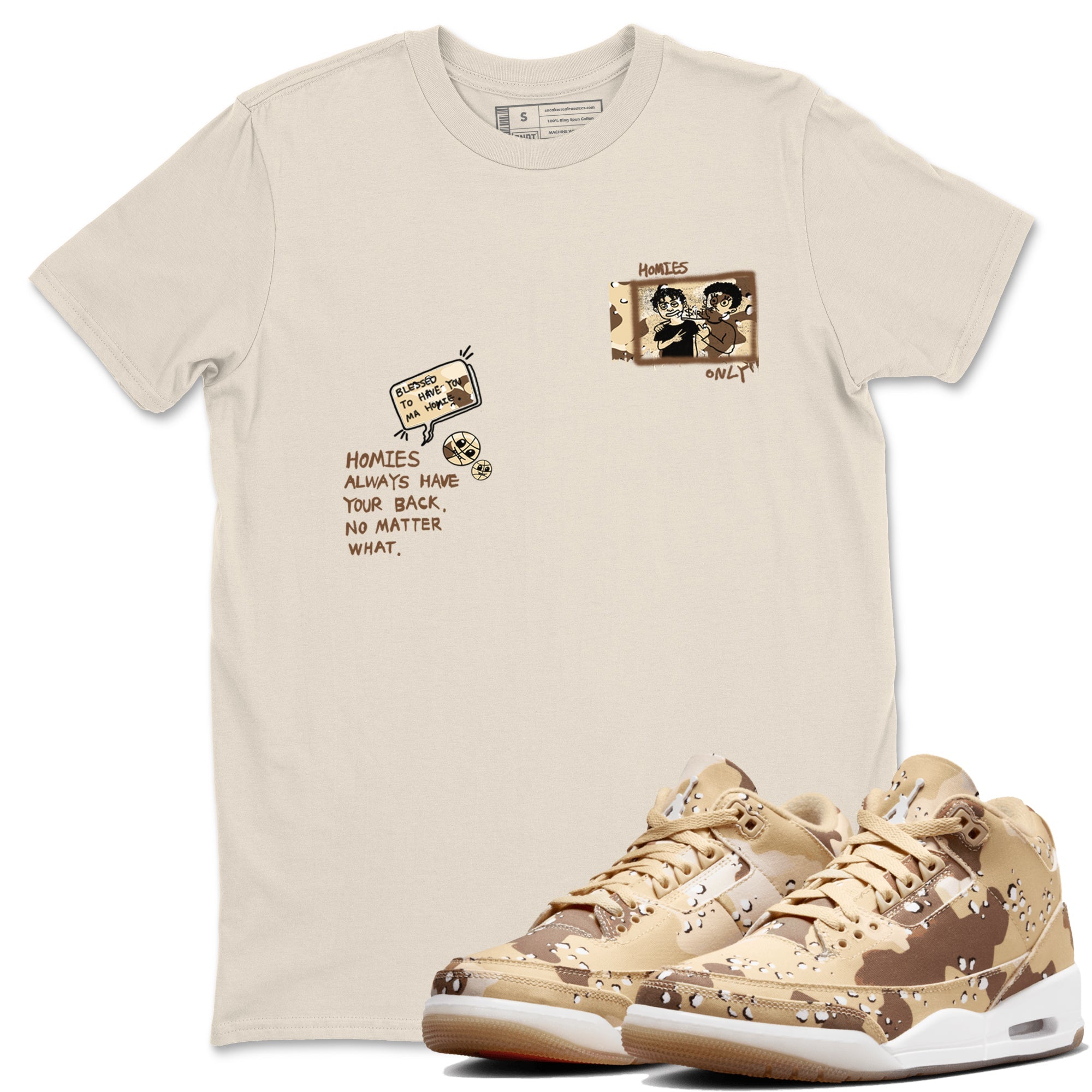 Homies Only snkmatch Tees - Air Jordan 3 Desert Camo