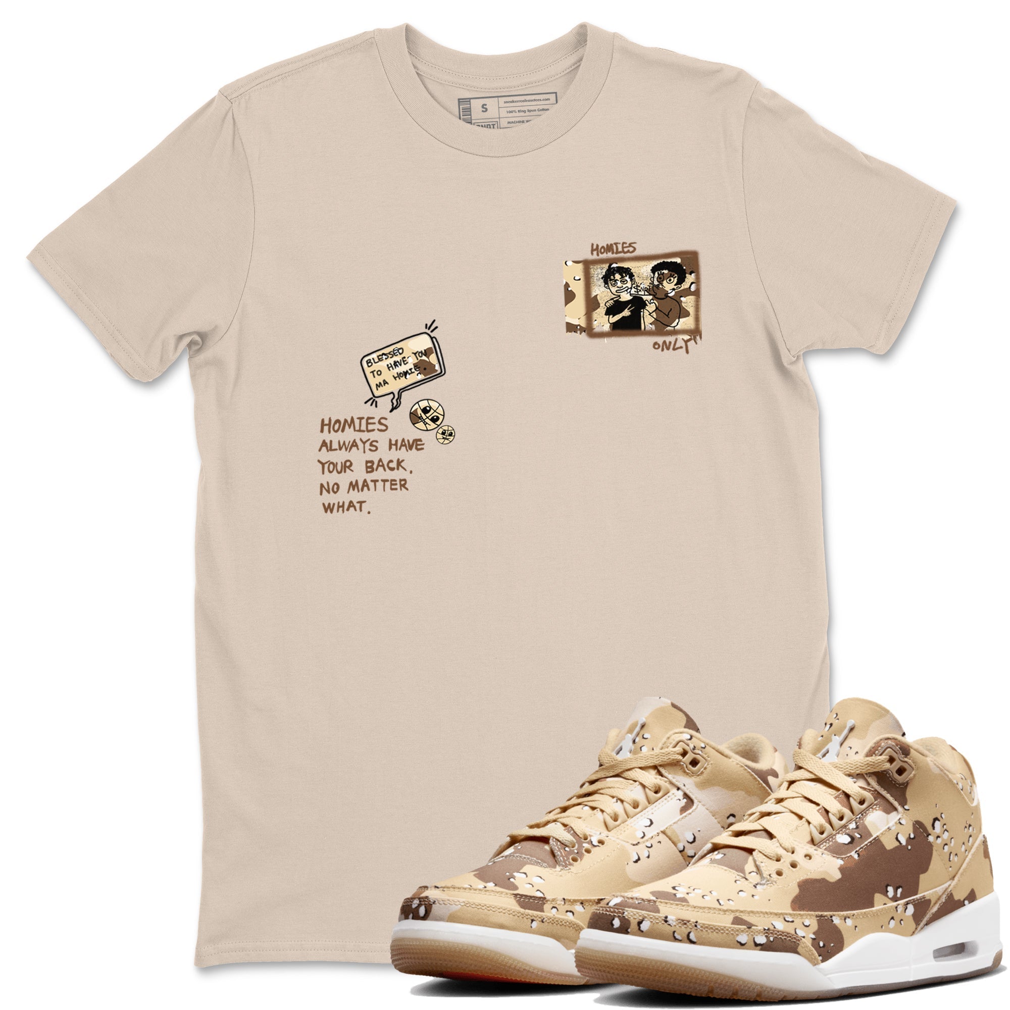 Homies Only snkmatch Tees - Air Jordan 3 Desert Camo