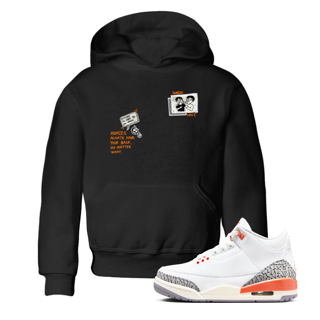 Homies Only snkmatch Tees Kids - Air Jordan 3 Georgia Peach