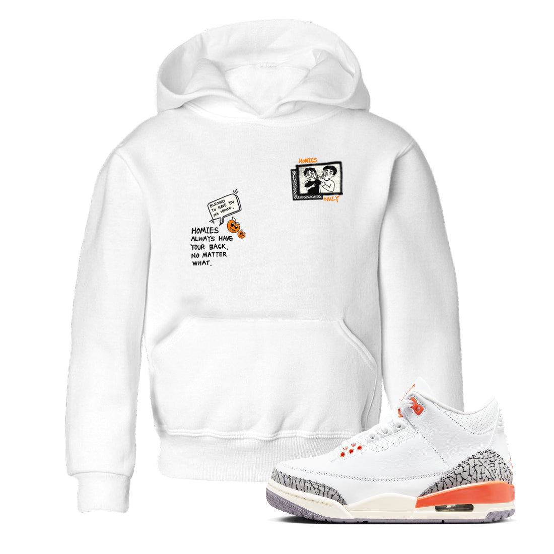 Homies Only snkmatch Tees Kids - Air Jordan 3 Georgia Peach
