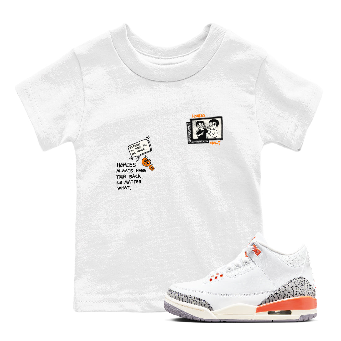 Homies Only snkmatch Tees Kids - Air Jordan 3 Georgia Peach
