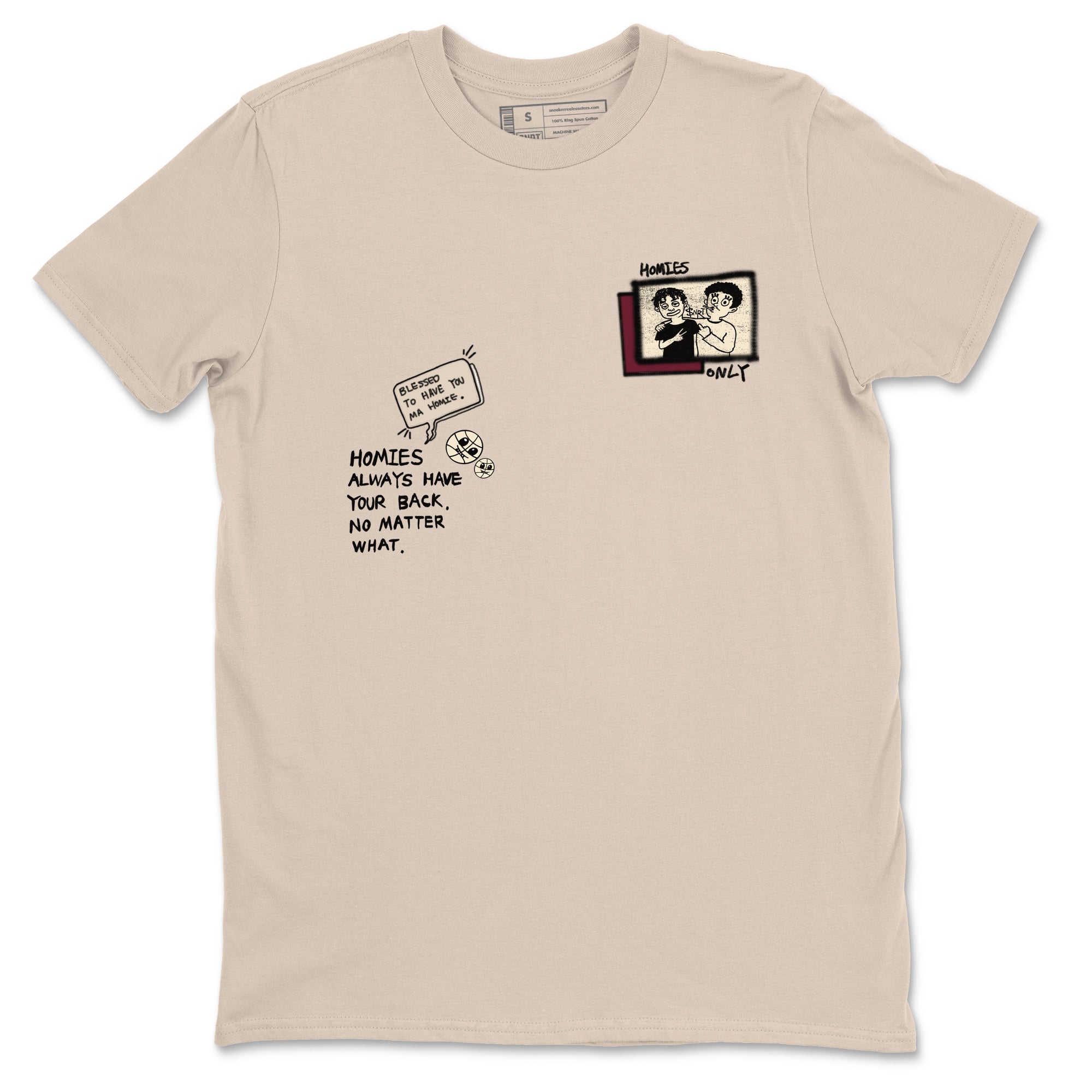 Homies Only snkmatch Tees - Air Jordan 4 A Ma Maniere x Fossil Stone