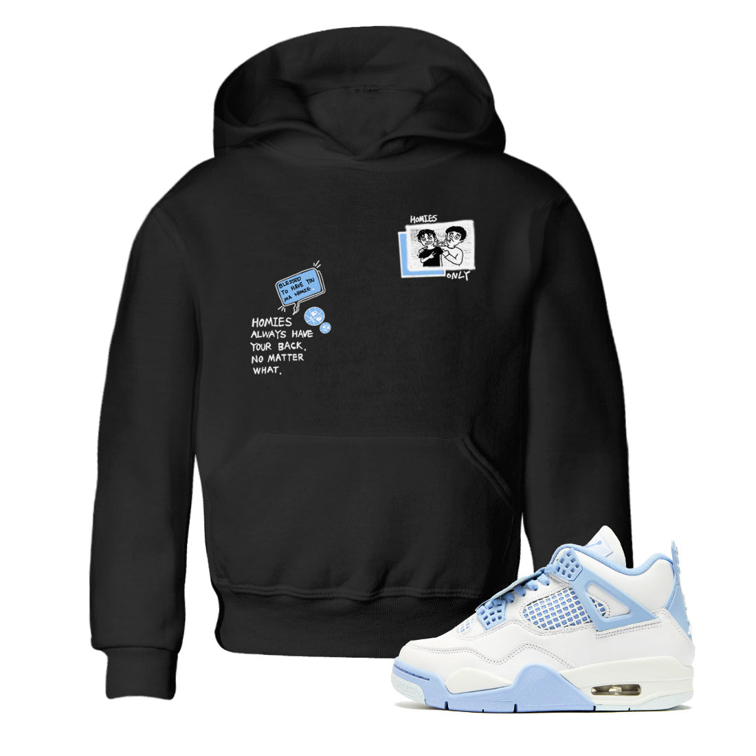 Homies Only snkmatch Tees Kids - Air Jordan 4 Aluminum