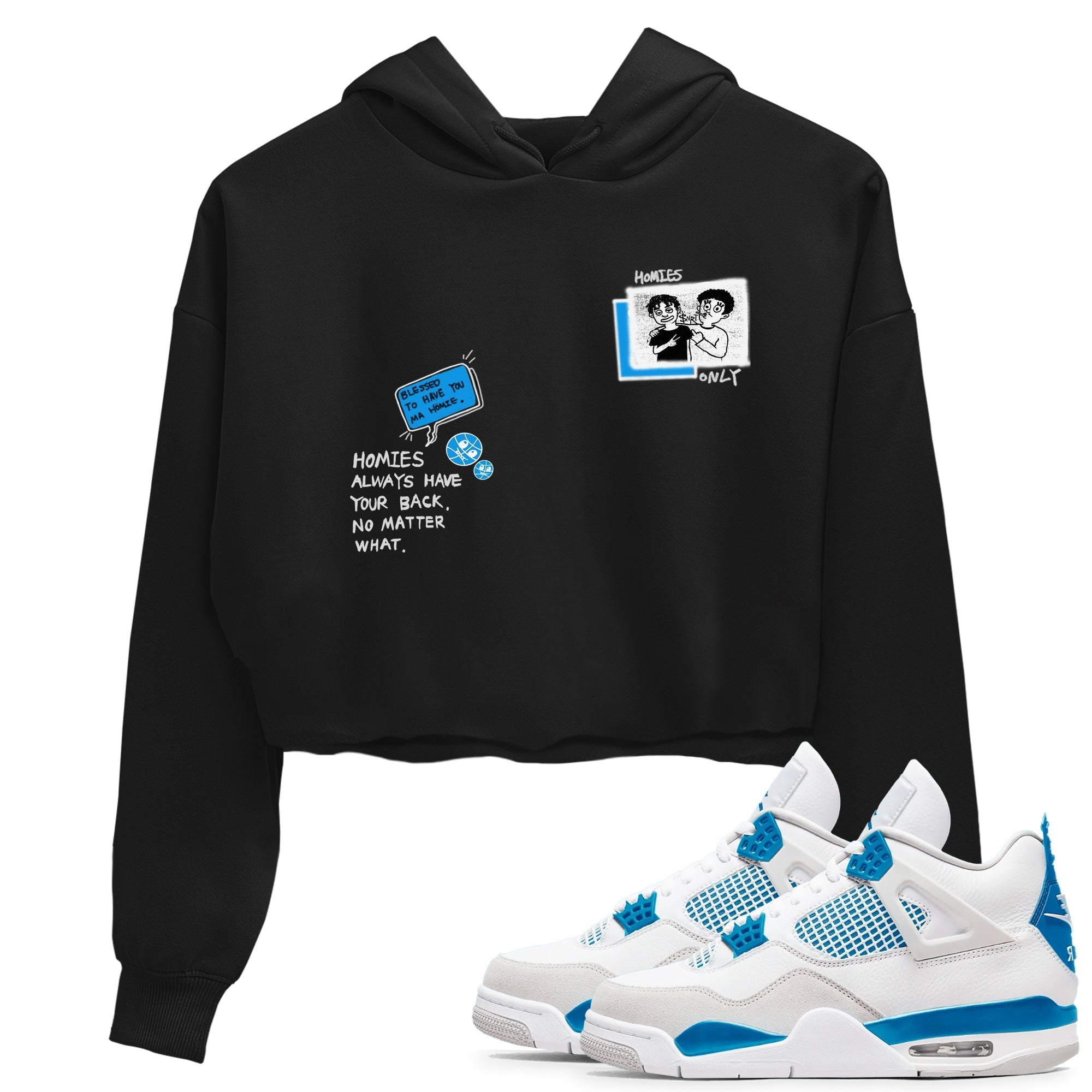 Homies Only snkmatch Women's Top - Air Jordan 4 Military Blue