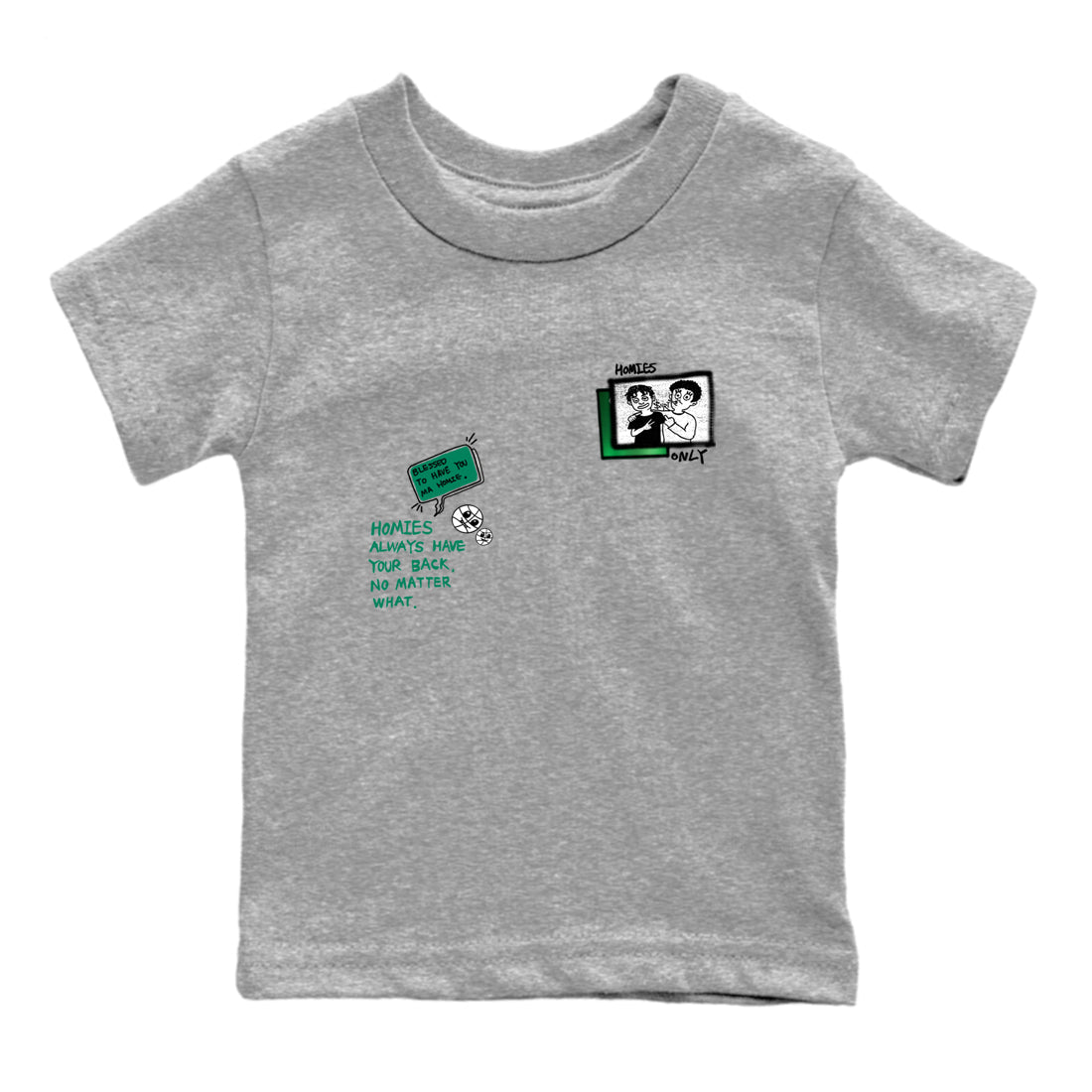 Homies Only snkmatch Tees Kids - Air Jordan 4 Oxidized Green