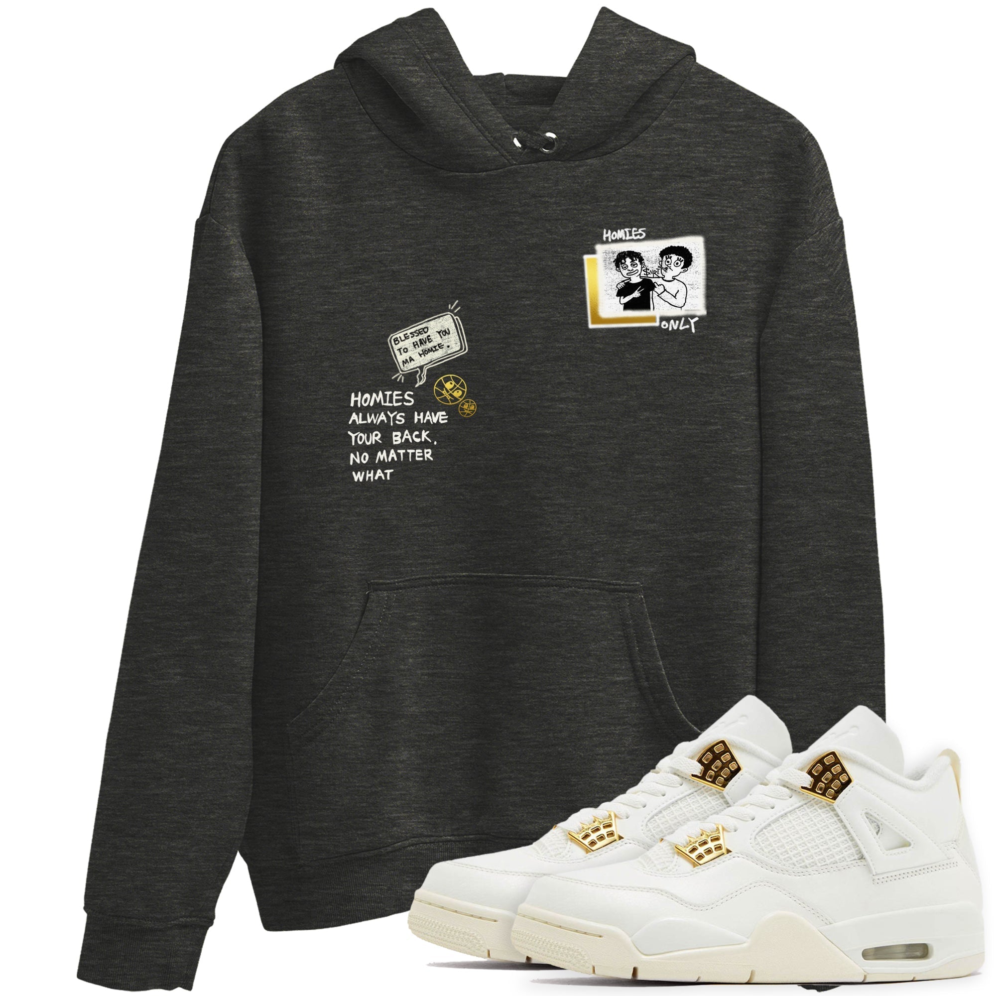 Homies Only snkmatch Tees - Air Jordan 4 Sail 2024