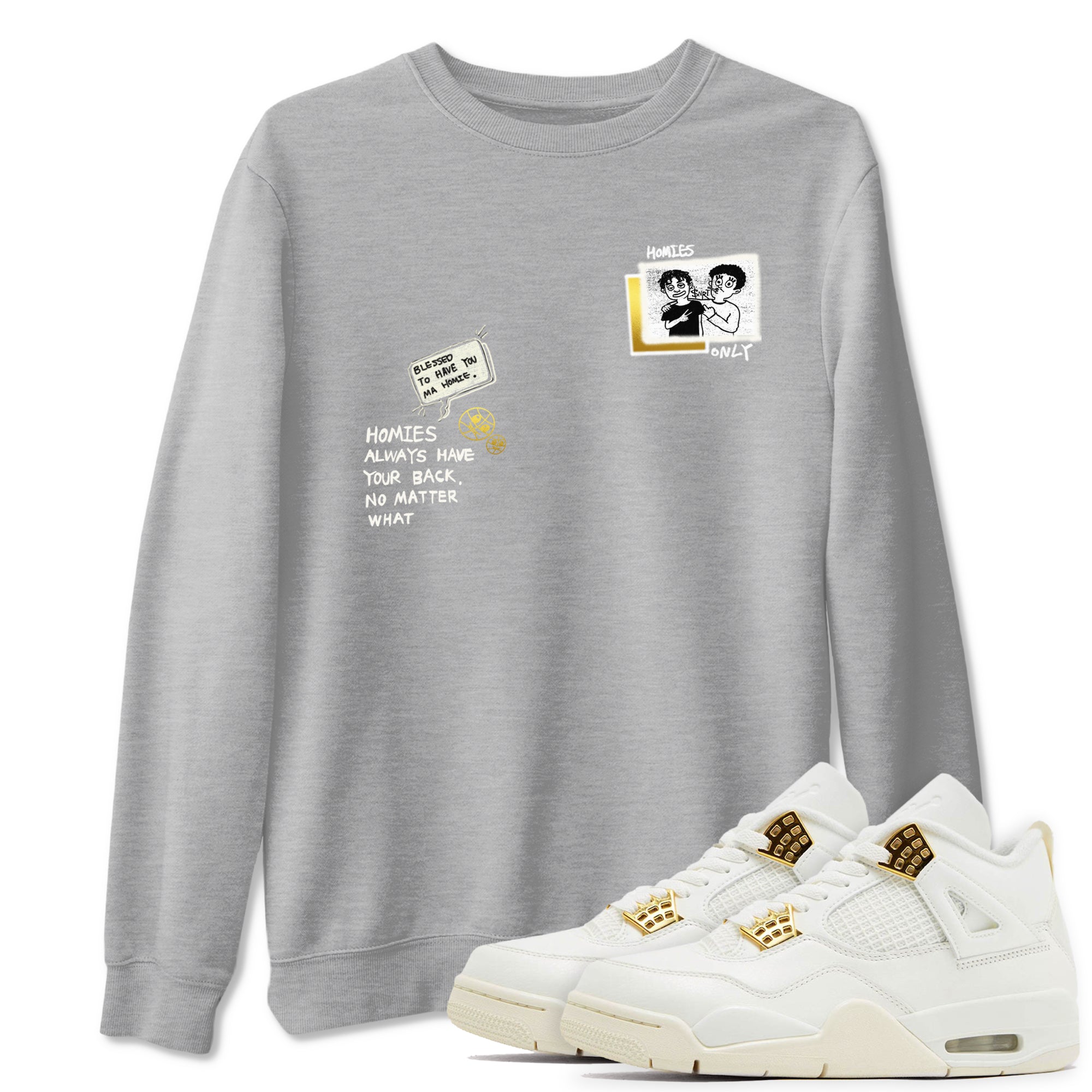 Homies Only snkmatch Tees - Air Jordan 4 Sail 2024