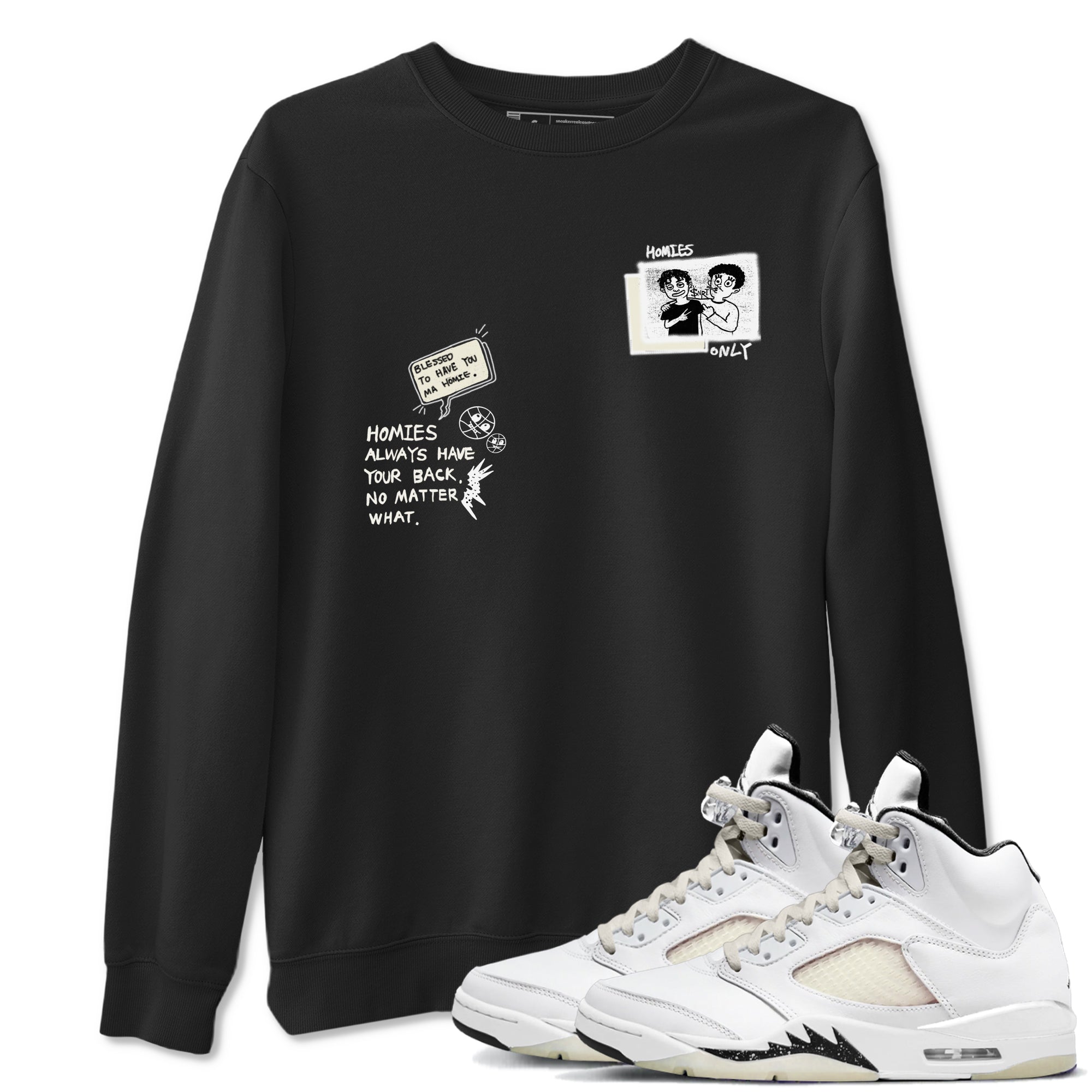 Homies Only snkmatch Tees - Air Jordan 5 Sail
