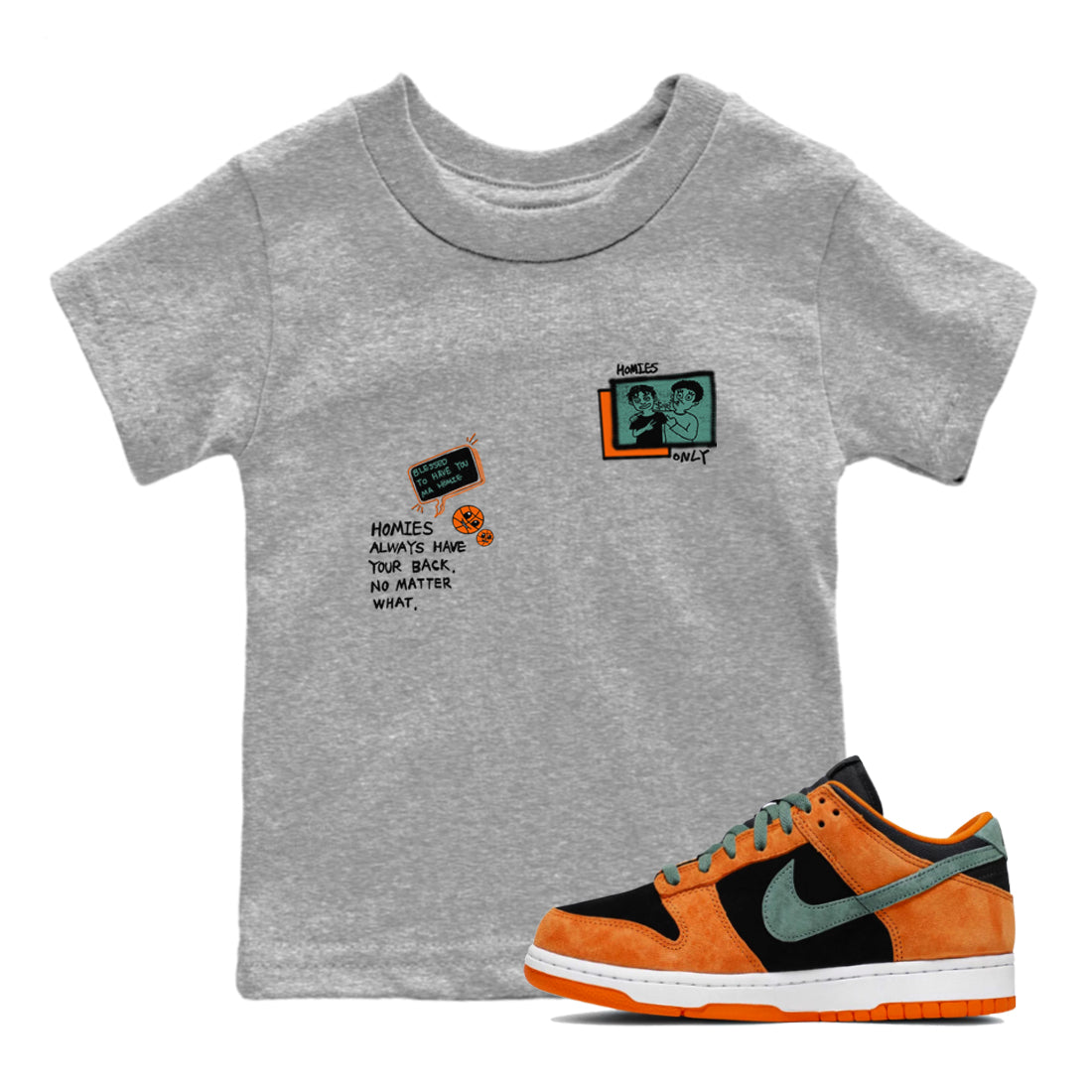 Homies Only snkmatch Tees Kids - Dunk Ceramic