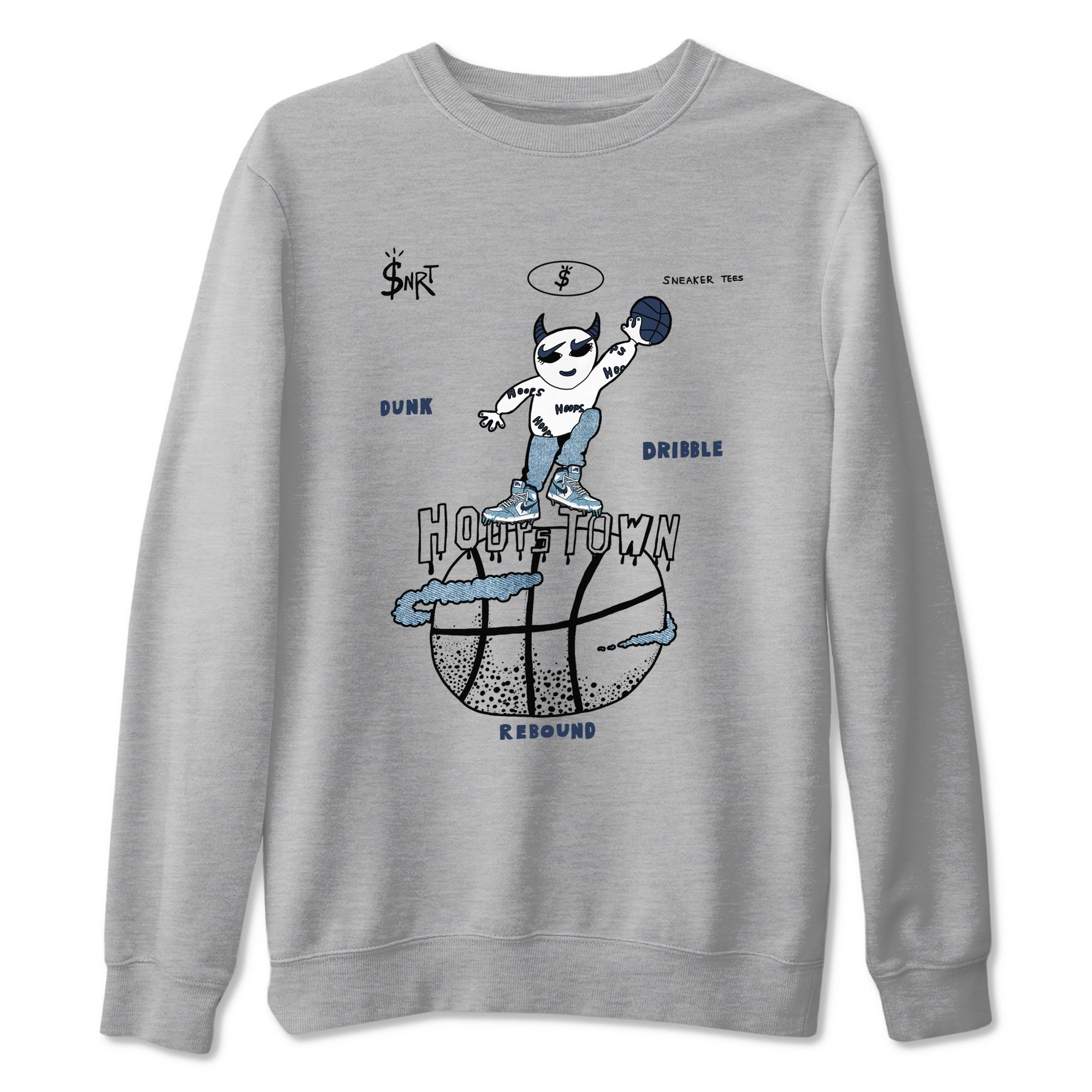 Hoops Town snkmatch Tees - Air Jordan 1 Denim