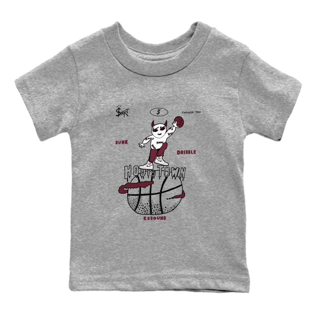 Hoops Town snkmatch Tees Kids - Air Jordan 1 Metallic Burgundy
