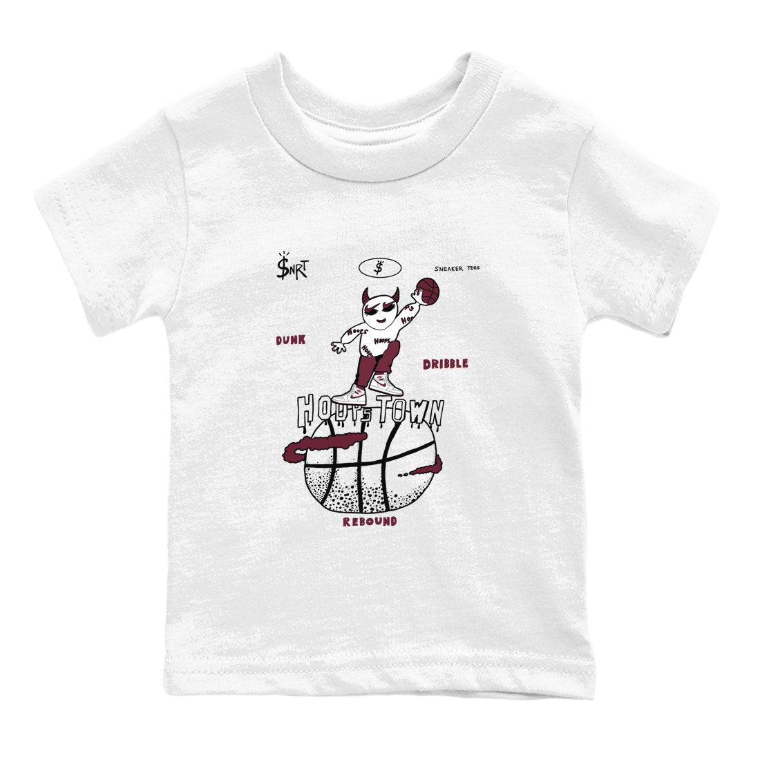 Hoops Town snkmatch Tees Kids - Air Jordan 1 Metallic Burgundy