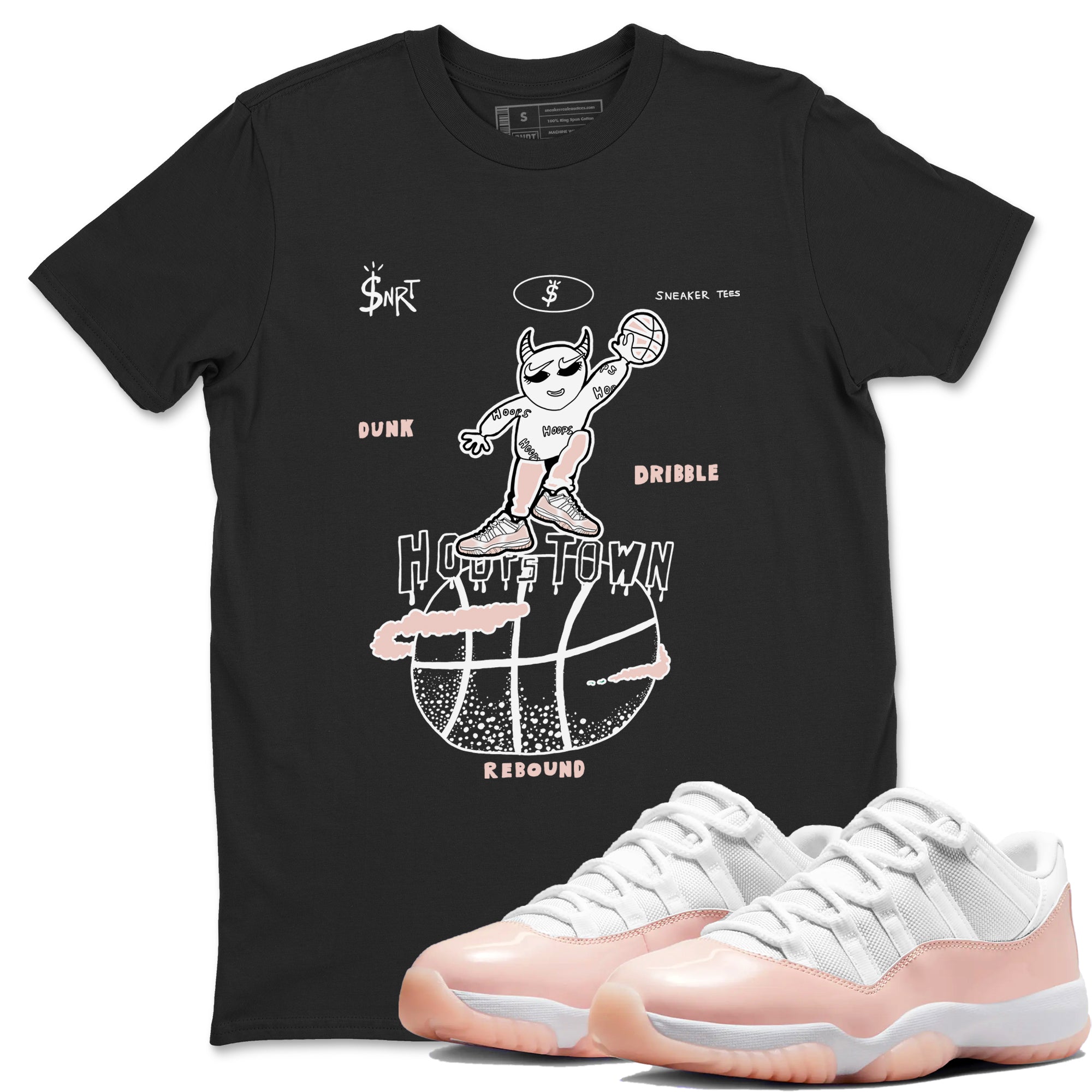 Hoops Town snkmatch Tees - Air Jordan 11 Legend Pink