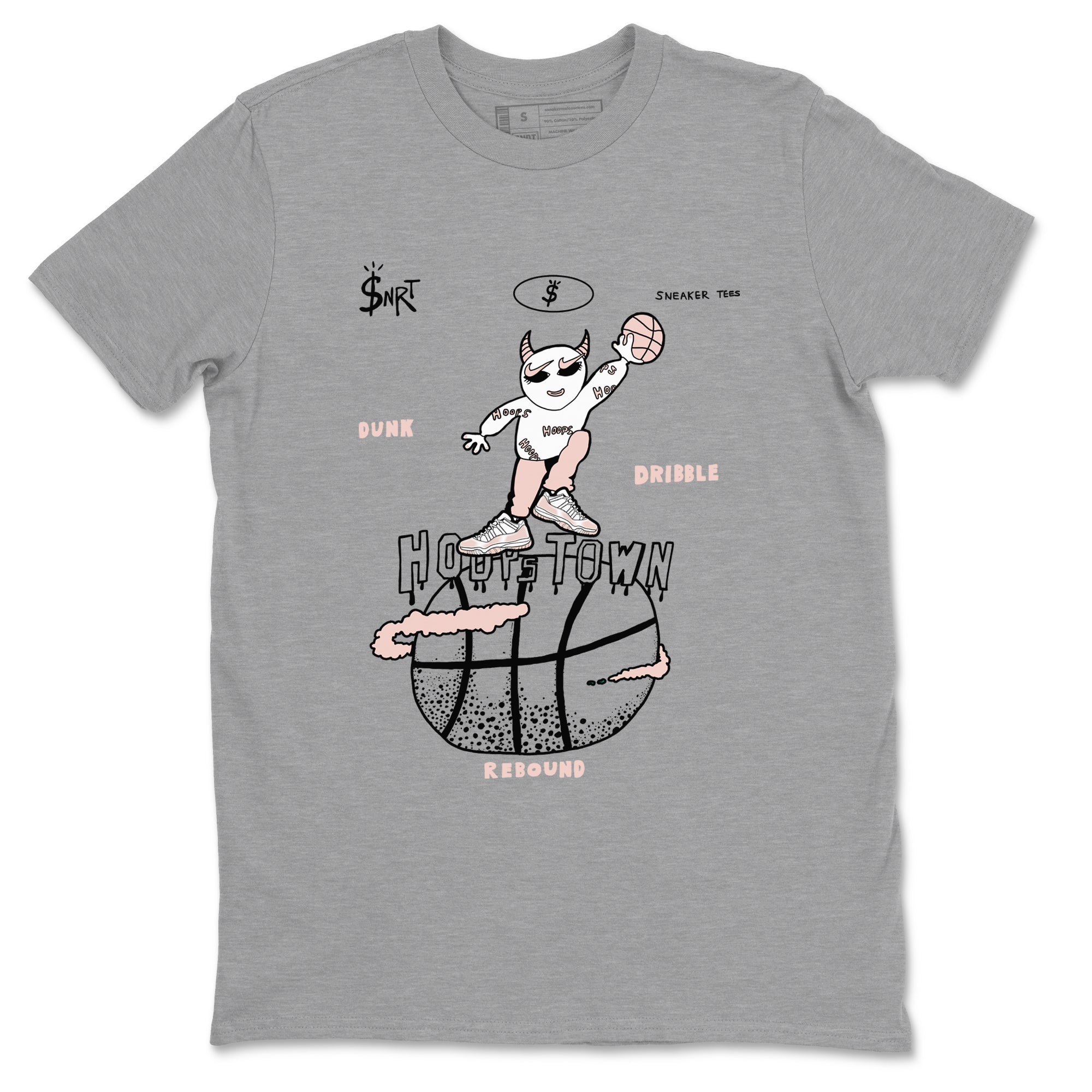 Hoops Town snkmatch Tees - Air Jordan 11 Legend Pink