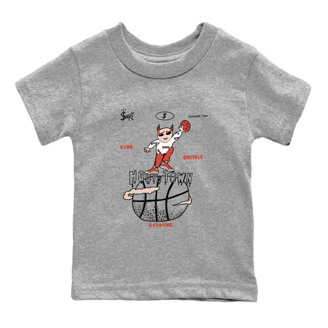 Hoops Town snkmatch Tees Kids - Air Jordan 13 Dune Red