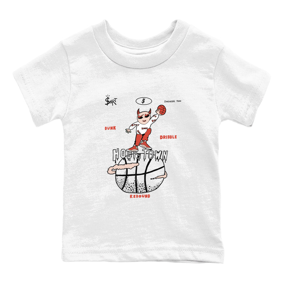 Hoops Town snkmatch Tees Kids - Air Jordan 13 Dune Red