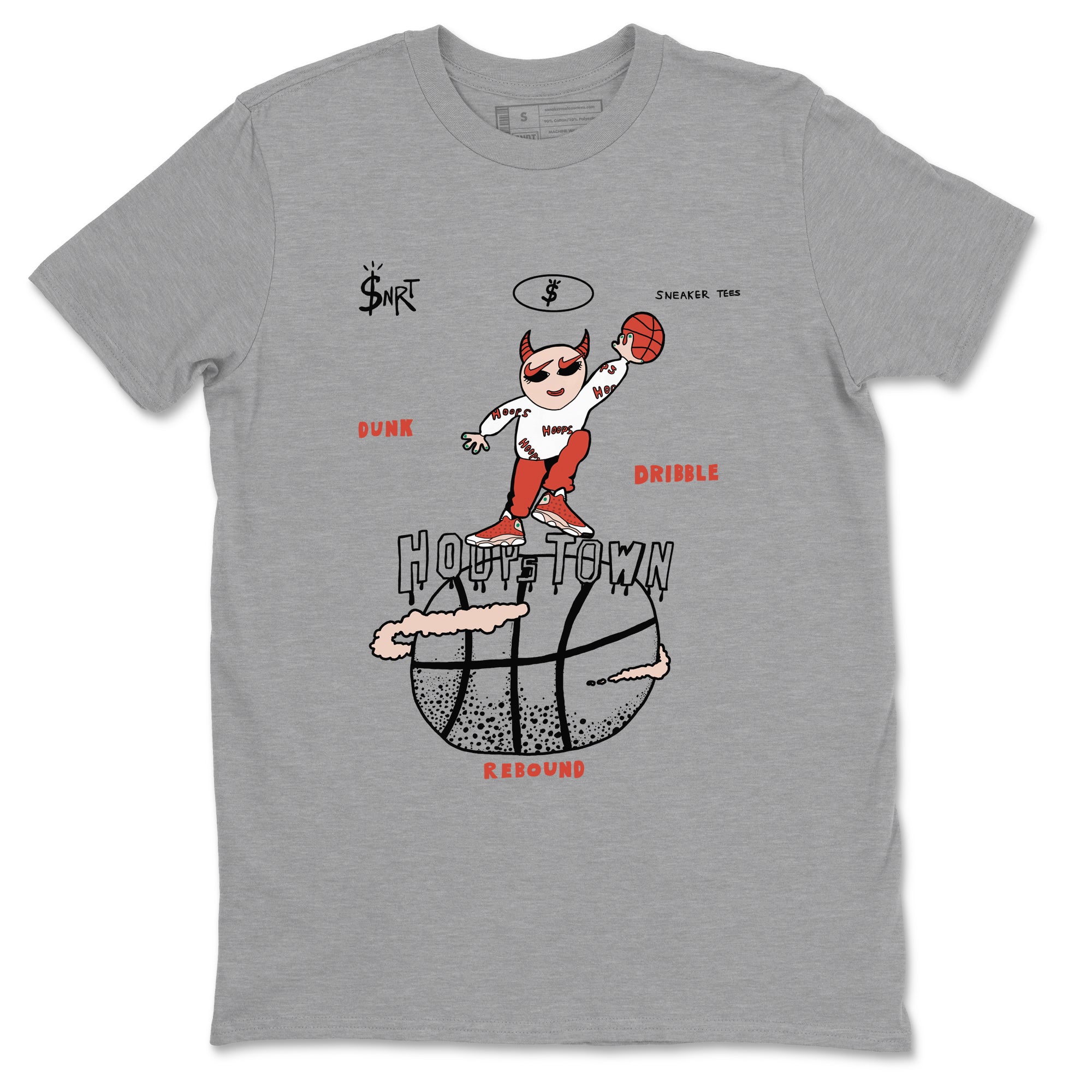 Hoops Town snkmatch Tees - Air Jordan 13 Dune Red