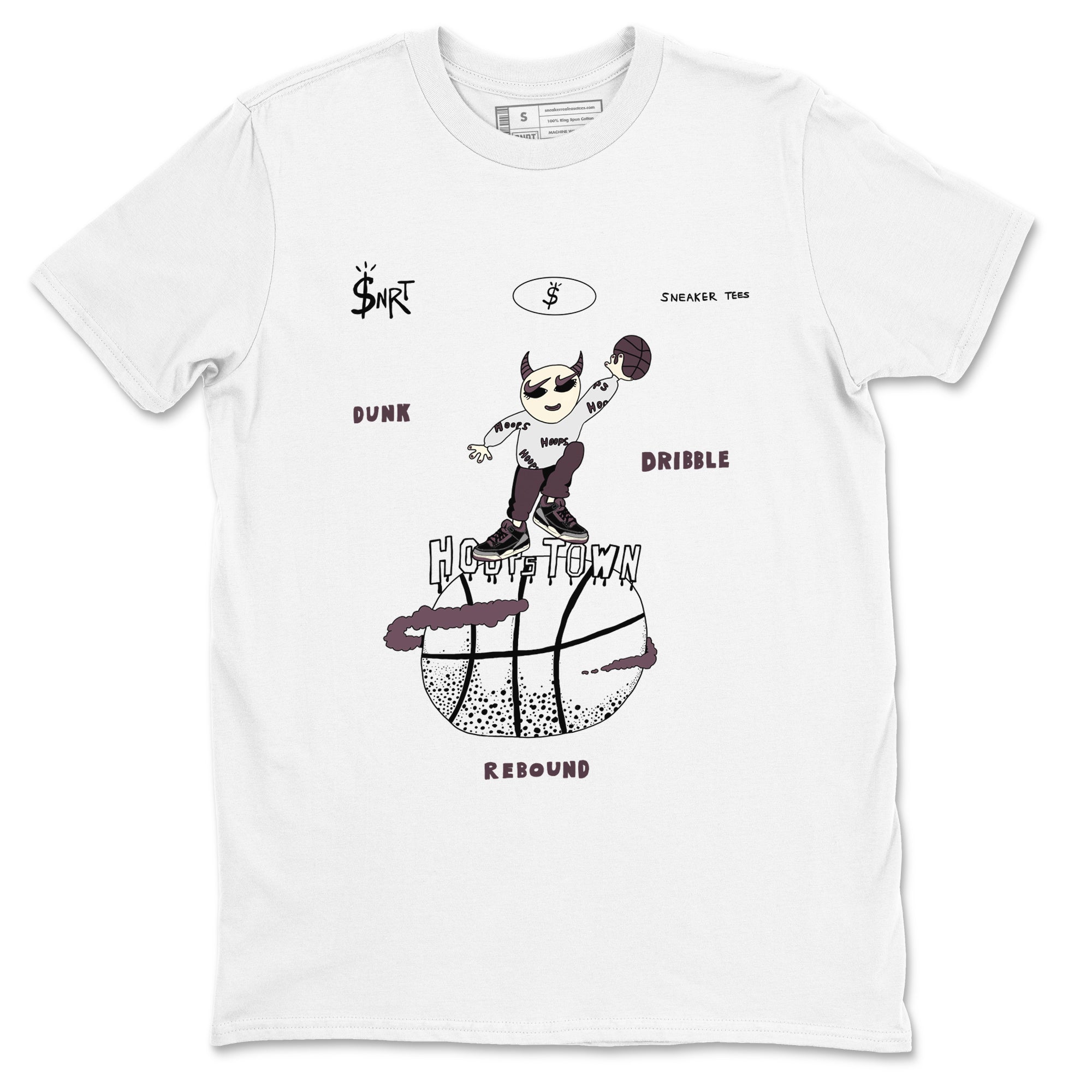 Hoops Town snkmatch Tees - Air Jordan 3 A Ma Maniere x Black