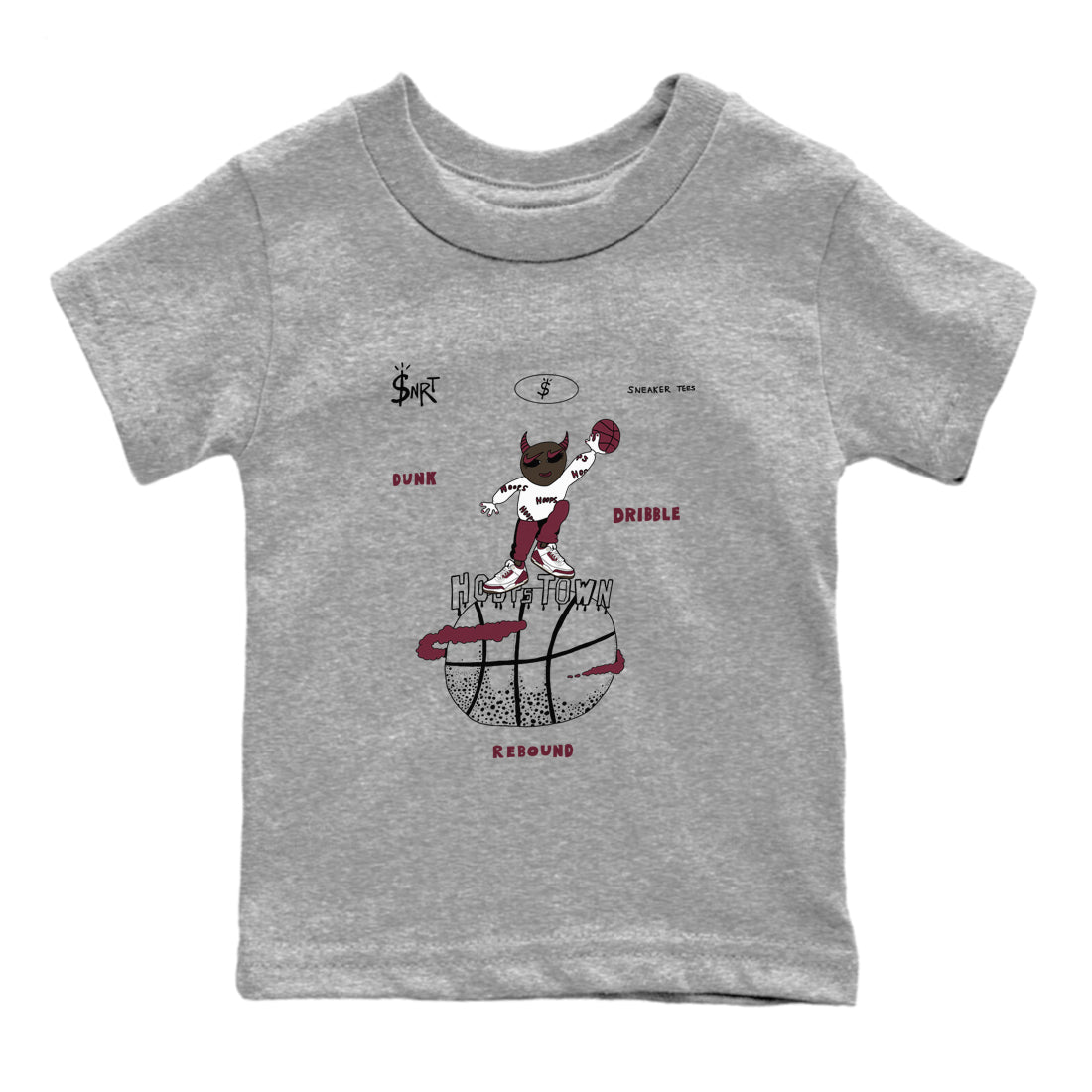 Hoops Town snkmatch Tees Kids - Air Jordan 3 A Ma Maniere x Burgundy Crush
